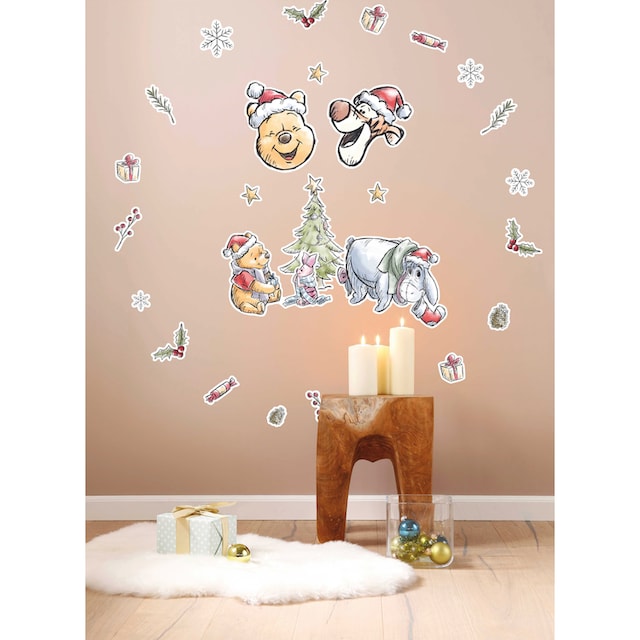 Pooh x Höhe), Christmas«, Trouver Komar sur (Breite 50x70 selbstklebendes cm »Winnie Wandsticker Wandtattoo