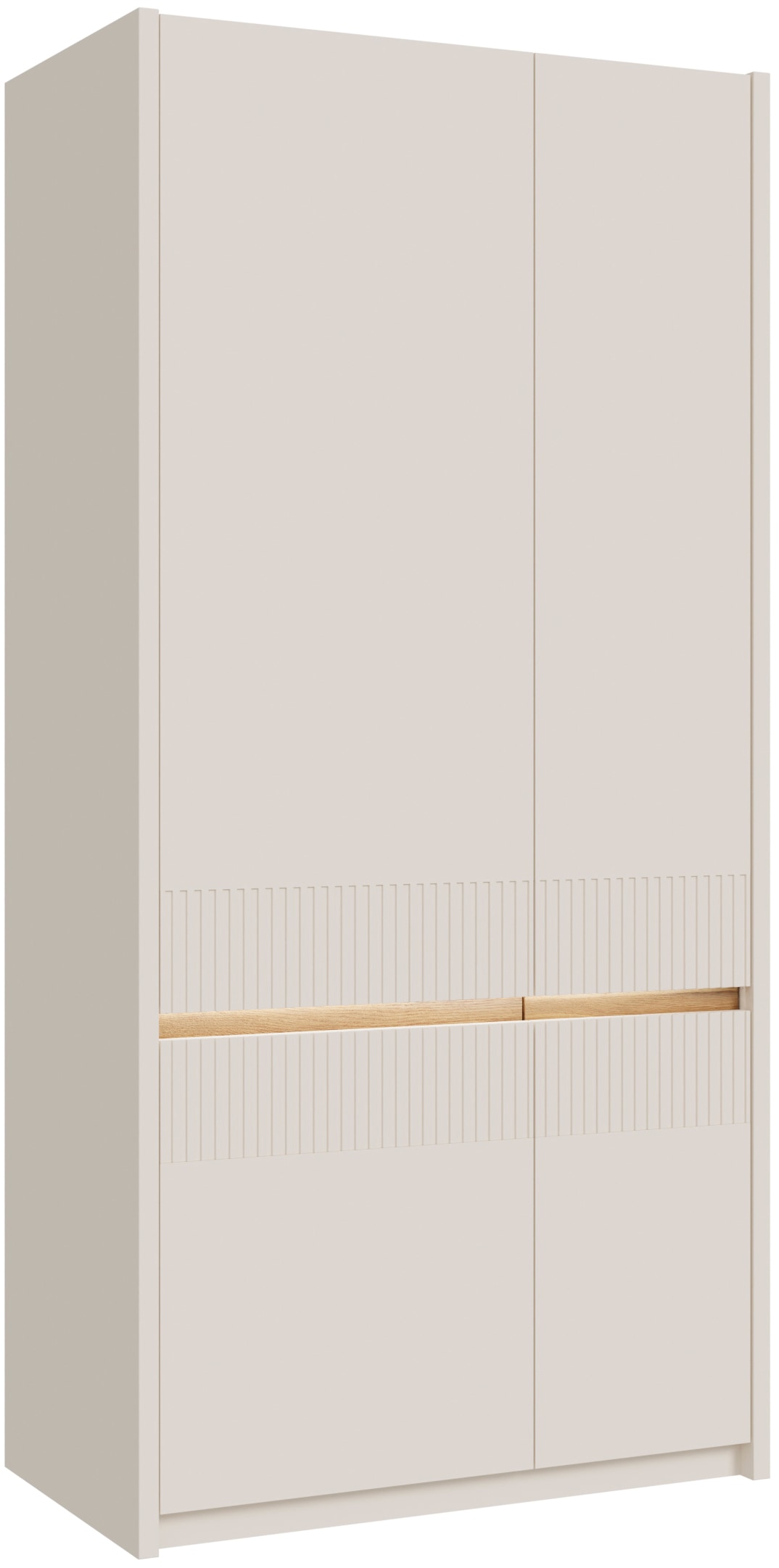 Image of FORTE Garderobenschrank "Oak Squere, Schrank, Stauraum, Kleiderstange inklusive" B/H/T ca. 95,3x197,9x52 cm, B/H/T 95,3/197,9/52cm 2türig