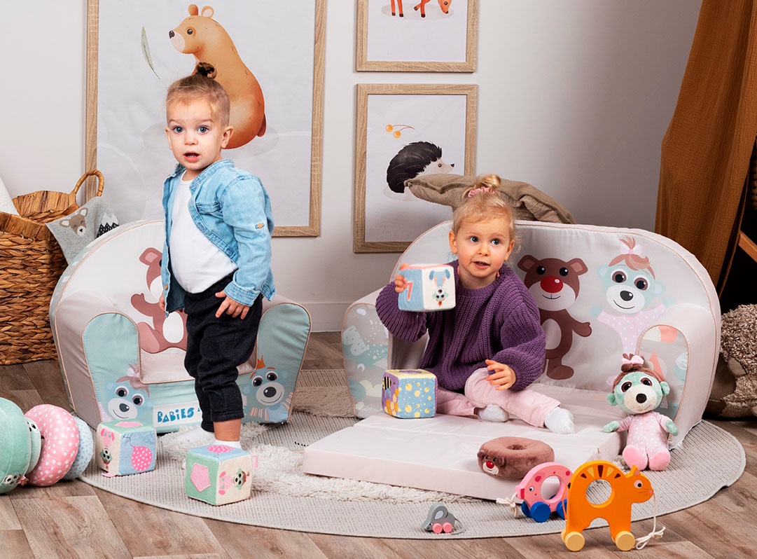 Knorrtoys® Sessel »Babies and the bear« für Kinder; Made in Europe