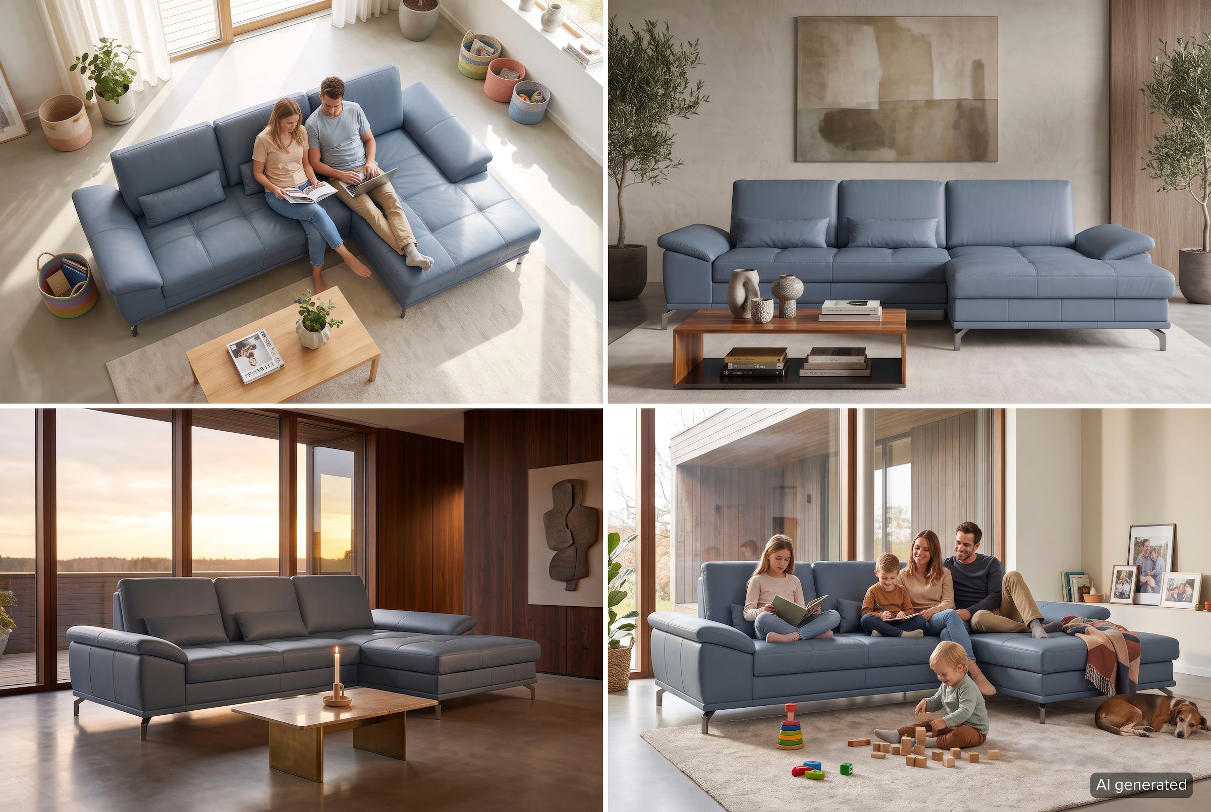 GOODproduct Canapé d'angle »Costello L-Form, B: 301cm, Sitztiefen & Armteilverstellung, Federkern« 3 coussins lombaires, fonction couchage et coffre à lit en option