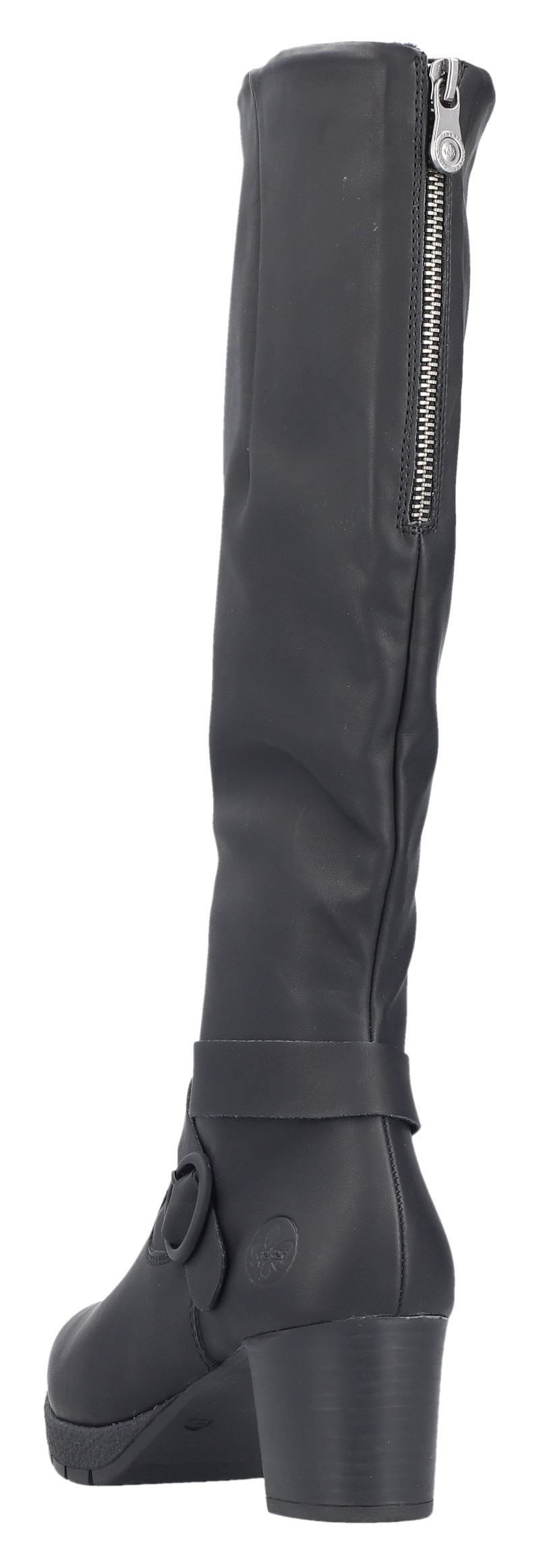 Rieker Stiefel  Langschaftstiefel, Blockabsatz,mit Reissverschluss hinten-schmale Form