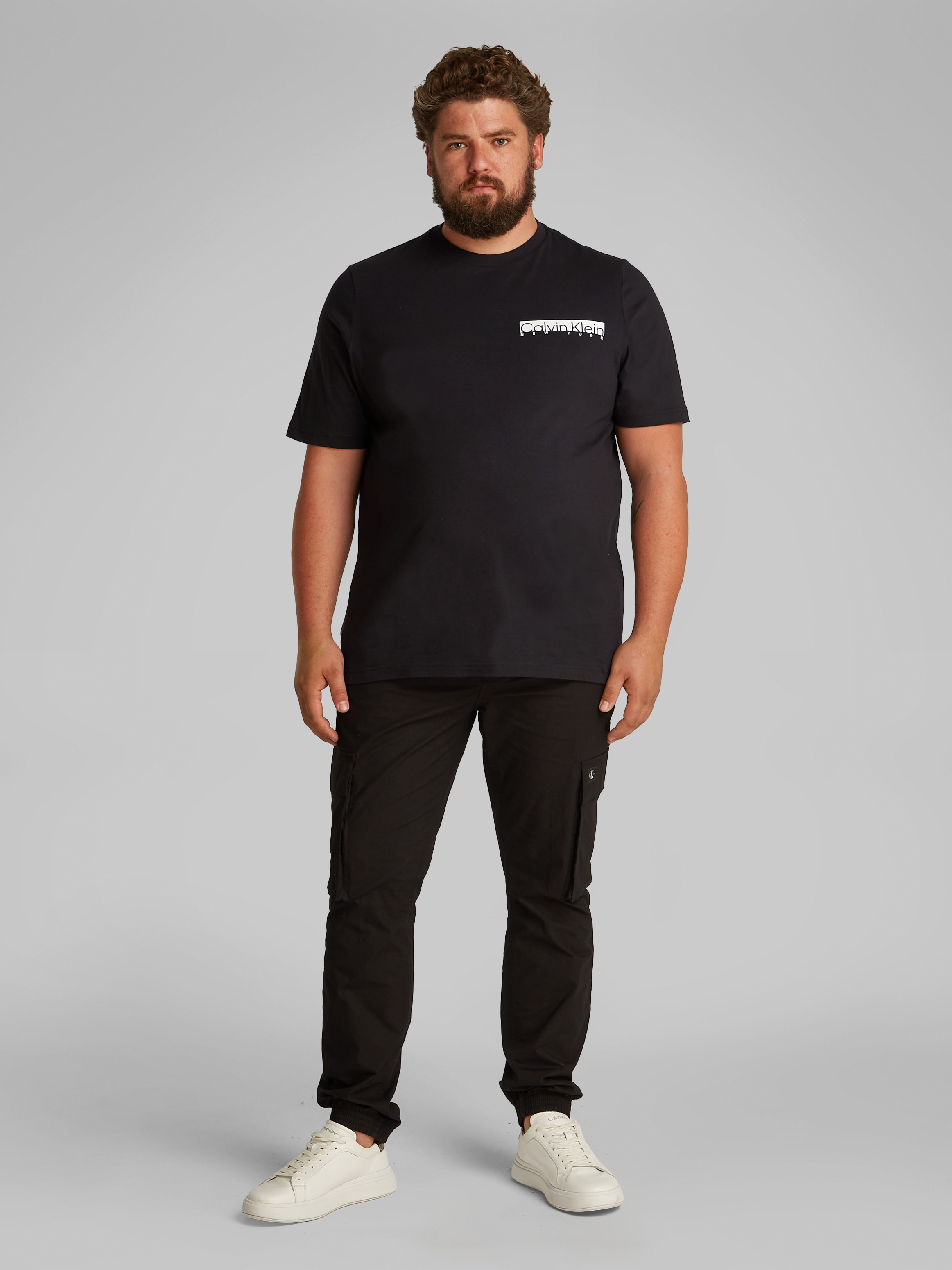 Calvin Klein Big&Tall Rundhalsshirt »BT_NY CHEST BOX LOGO T-SHIRT« in Grossen Grössen mit Logoprint