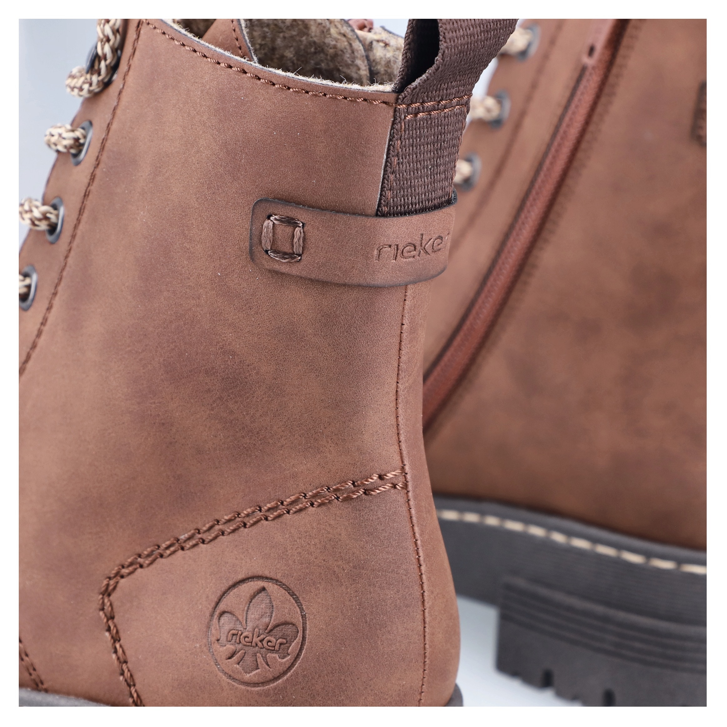 Rieker Schnürstiefelette  Schnürboots, Plateauboots, Profilsohle, mit Innenreissverschluss