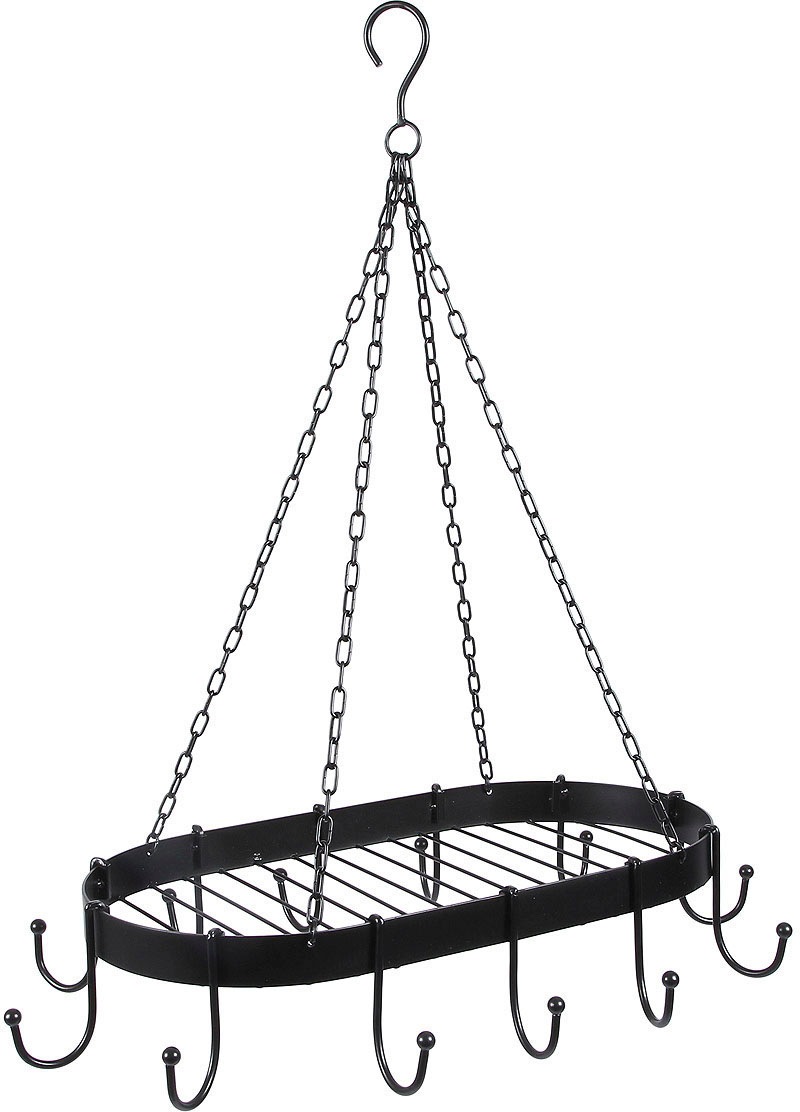 Image of Ambiente Haus Hängekorb "Topfhänger aus Eisen in Schwarz - 57 cm"