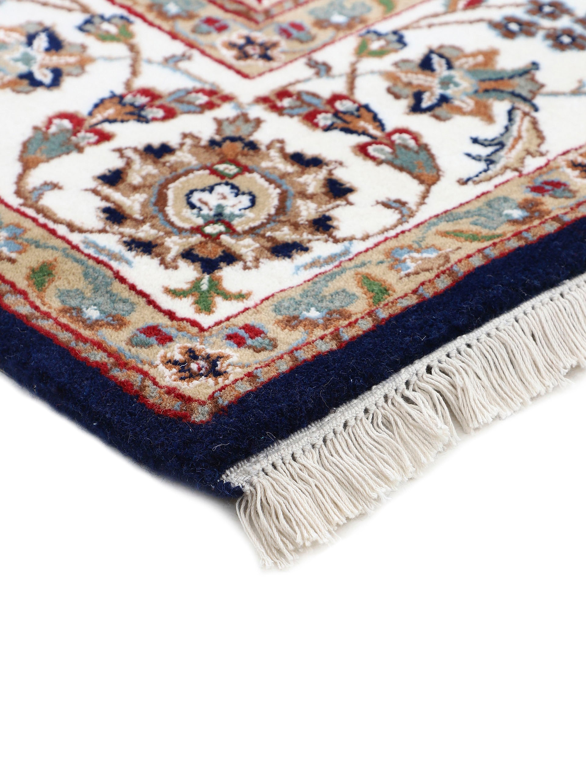 Woven Arts Orientteppich »Orientteppich Nain«, rechteckig, 15 mm Höhe, handgeknüpft, Wohnzimmer, reine Wolle
