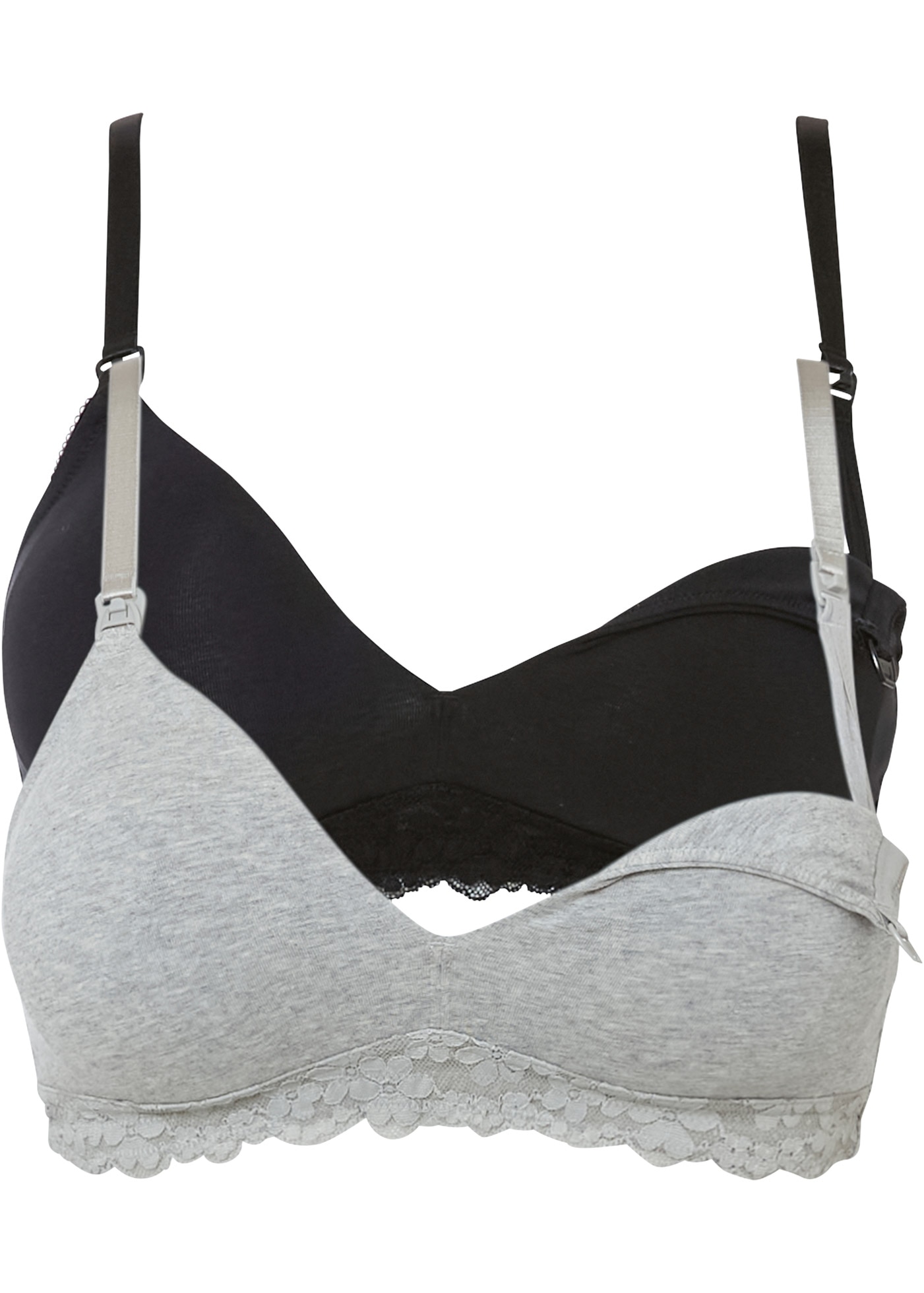 Image of bonprix Still-BH Packung, 2 Stk. mit aufklappbaren Trägern, für den Alltag, bügellos