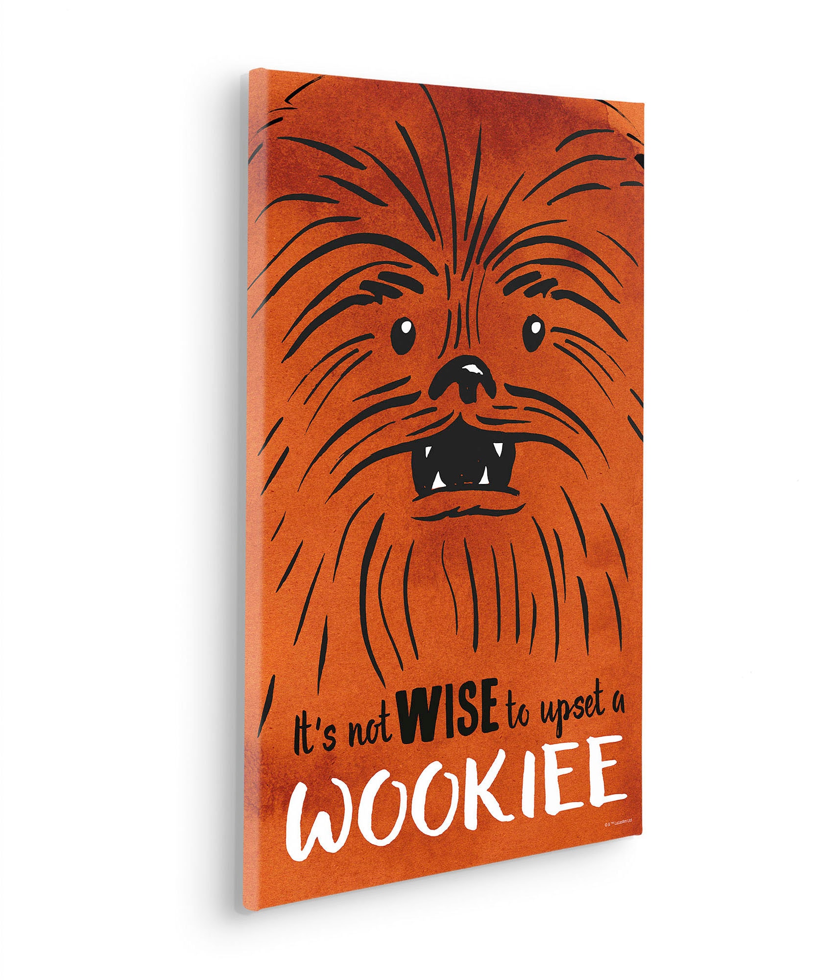 Komar Leinwandbild »Star Wars Don´t Upset Wookiee - Grösse 40 x 60 cm«, Disney, (1 St., 40 x 60 cm (Breite x Höhe), Keilrahmenbild mit Echtholzrahmen, Kinderzimmer