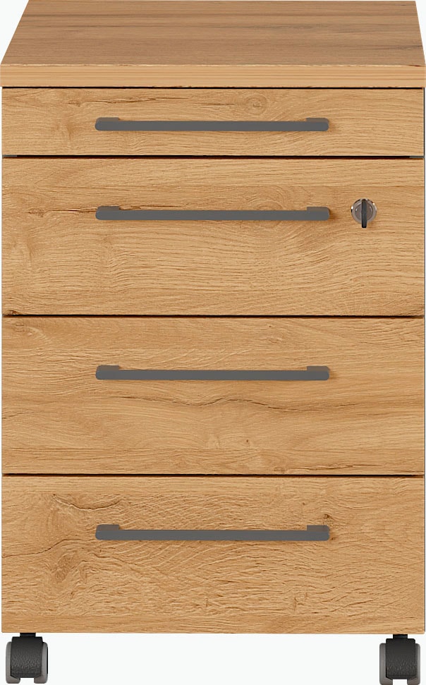 Image of GERMANIA Rollcontainer "Agenda" 42 x 61 x 49 cm, Laufrollen, Soft Close, abschliessbar, Made in Germany