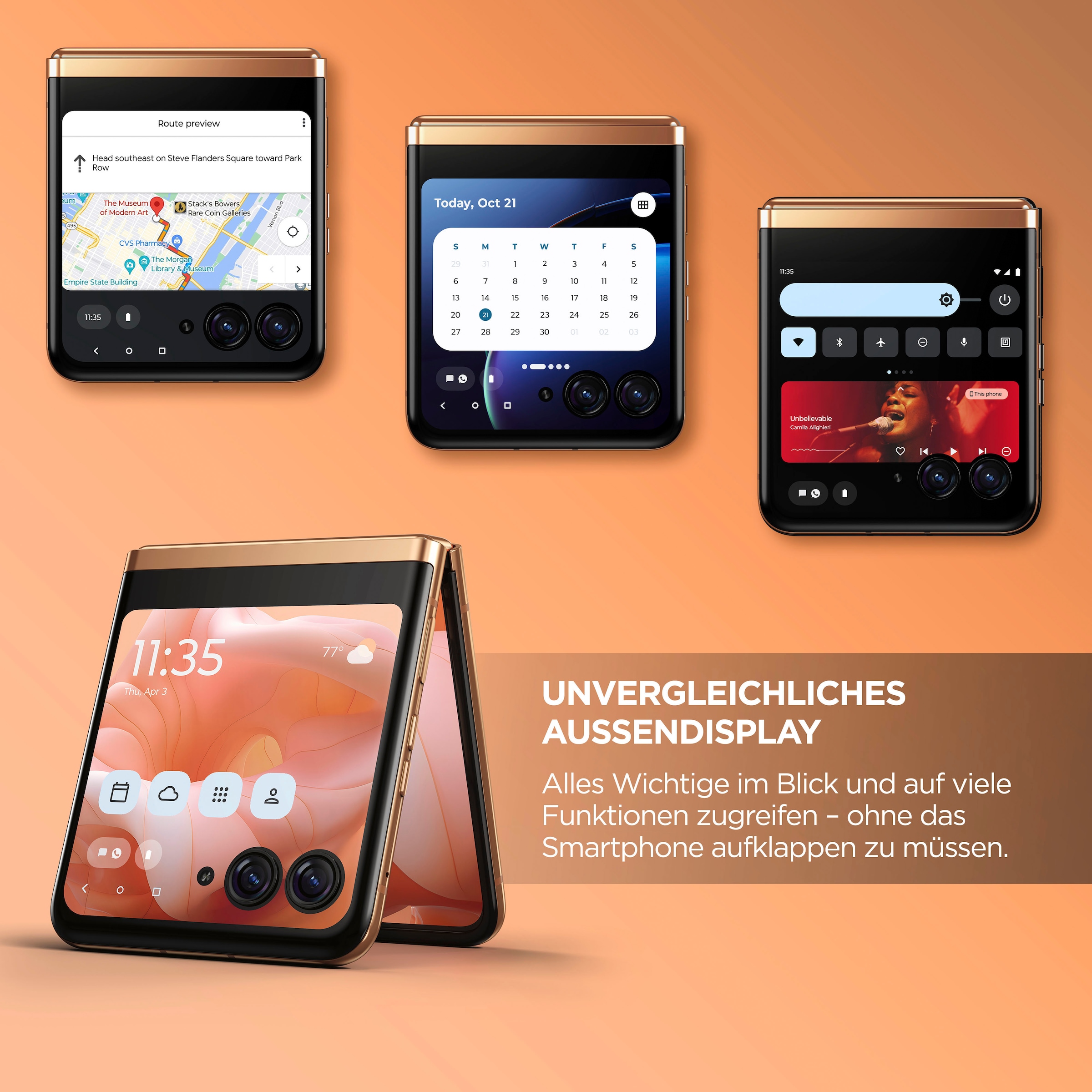 Motorola Smartphone »Motorola razr40 ultra« Peach Fuzz