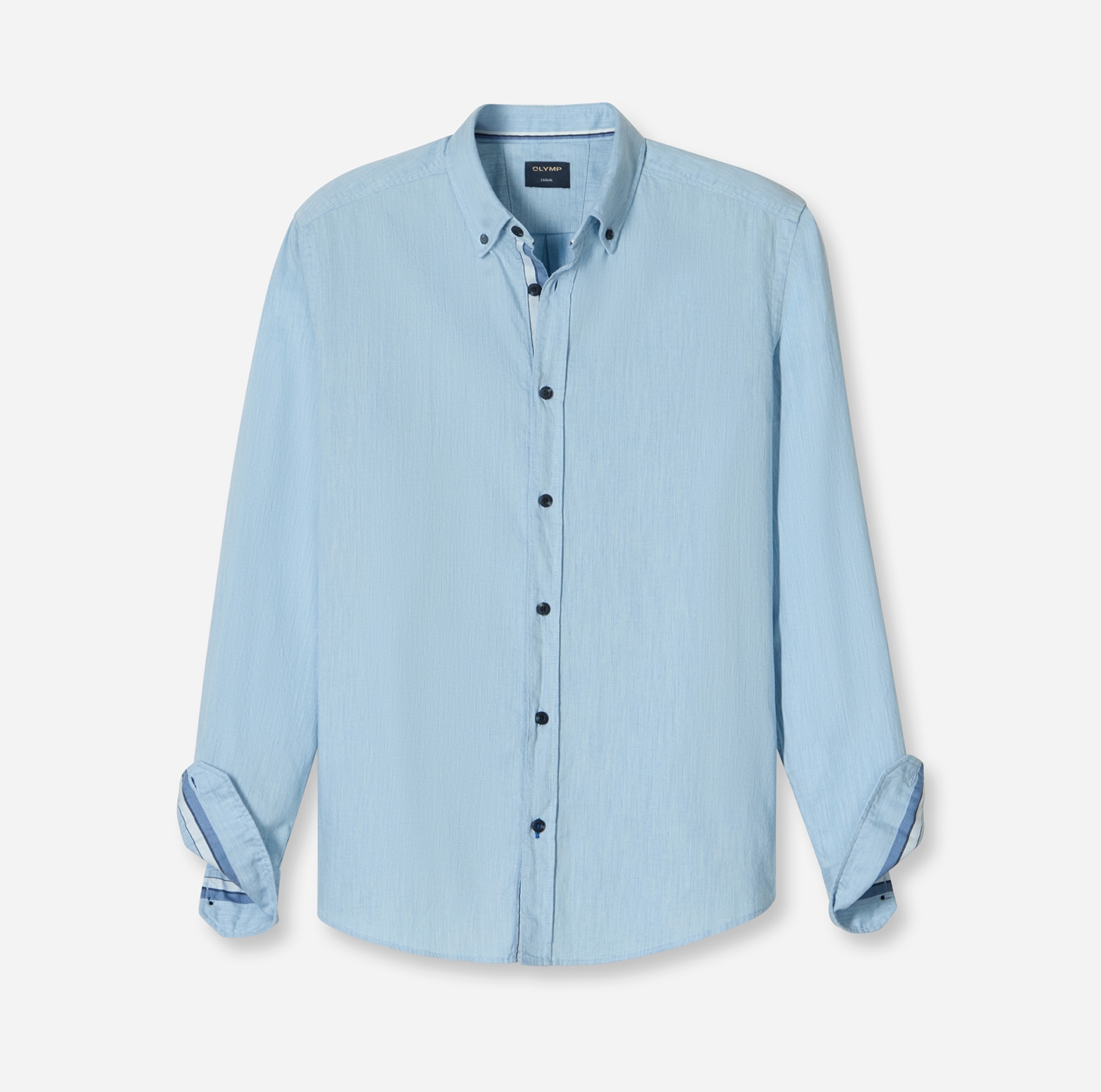 OLYMP Langarmhemd Regular Fit, Businesshemd, Button-down-Kragen, Feincord