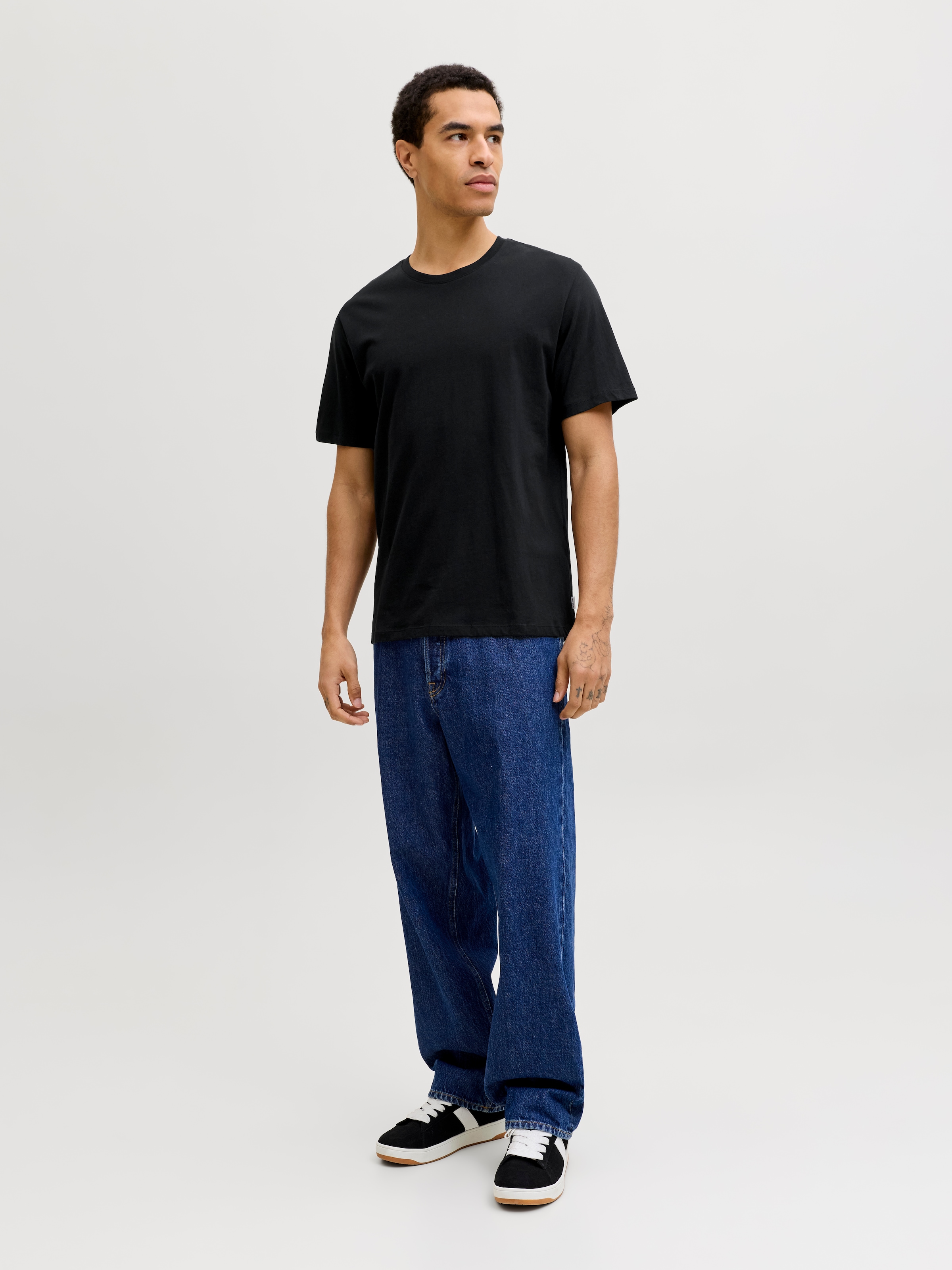 Jack & Jones Shirt à col rond »JJEORGANIC BASIC TEE SS O-NE 3PK MP NOOS« Paquet, 3