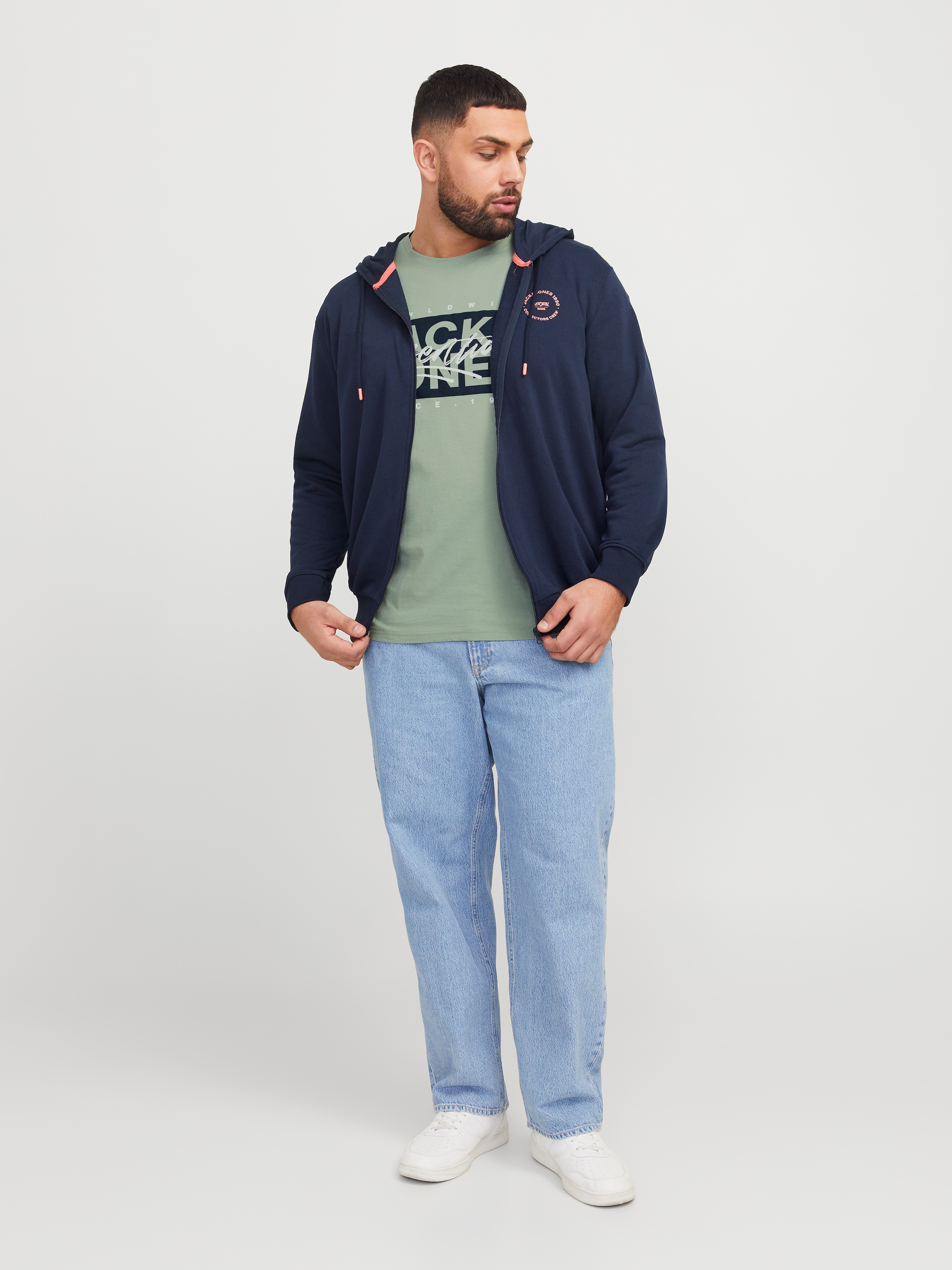Jack & Jones PlusSize Rundhalsshirt »JJCOLTON TEE SS CREW NECK PLS«