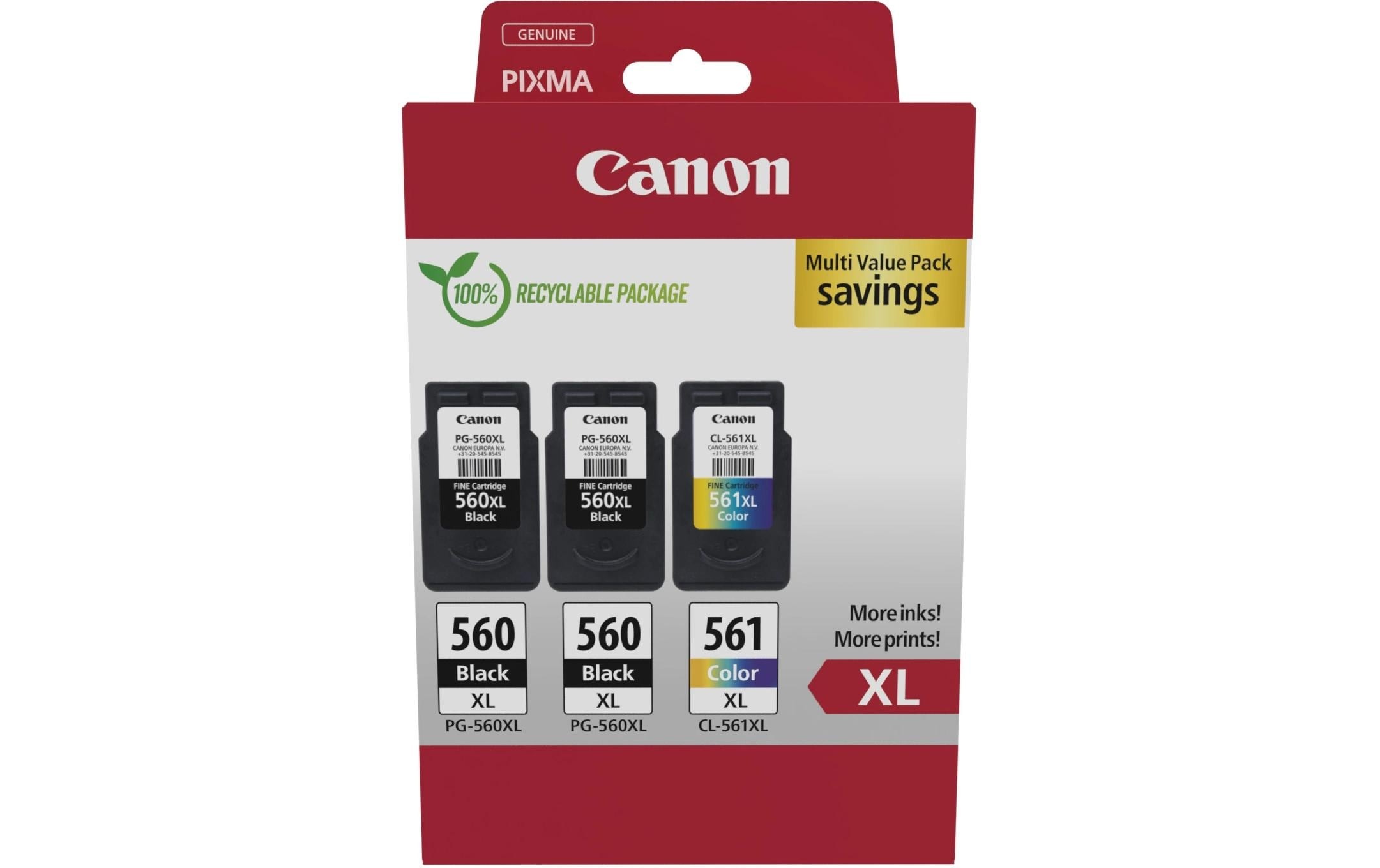Image of Canon Tintenpatrone "2xPG-560XL + 1xCL-561XL Black/Cyan/Magenta/Yellow"