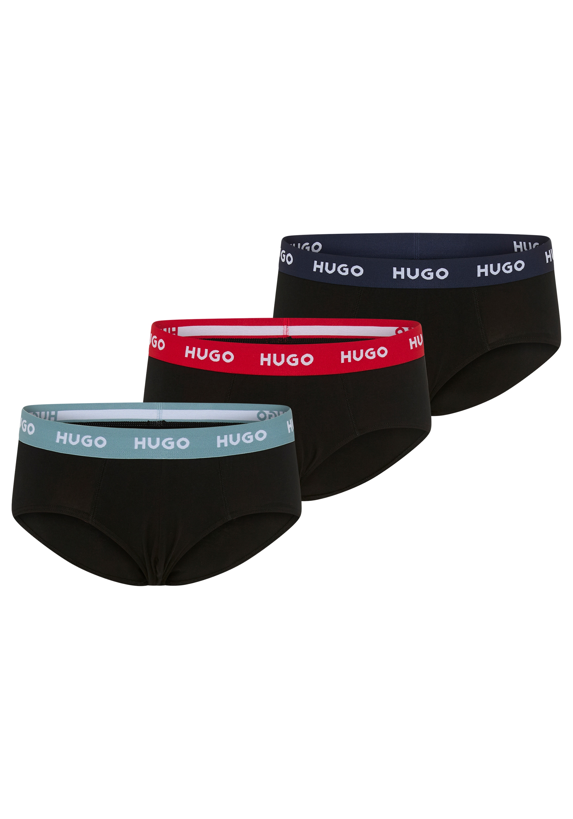 Image of HUGO Underwear Hipster "HIPBRIEF TRIPL" 3er, 3 Stk. mit elastischem Bund
