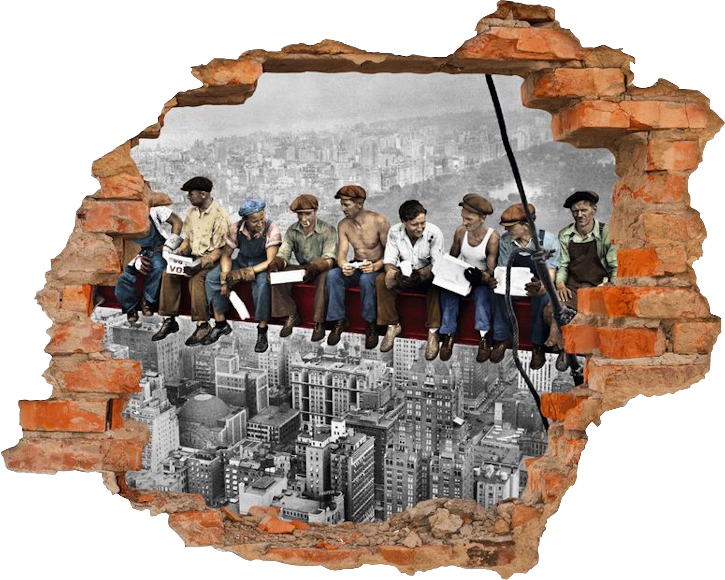 Image of Conni Oberkircher´s Wandsticker »NY Builders - NY Hochhaus«, selbstklebend, Arbeiter, Menpower bei Ackermann Versand Schweiz