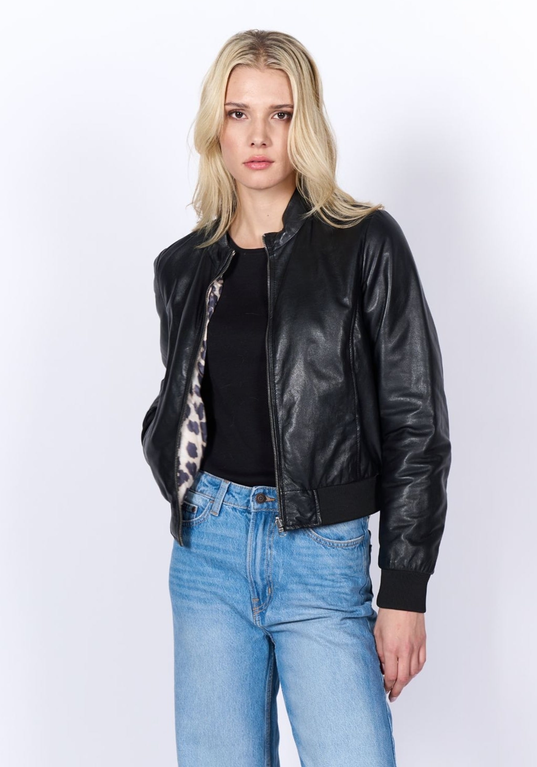 Image of Freaky Nation Lederjacke "Leo Star-FN"