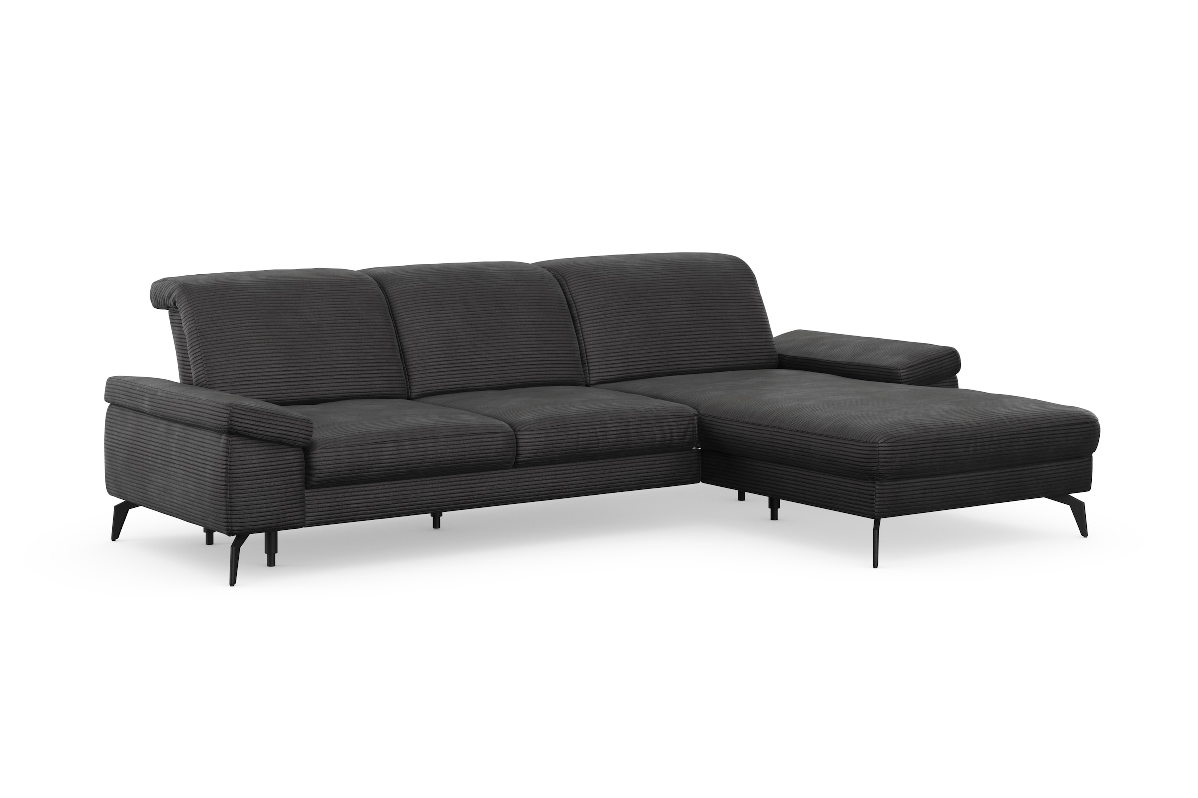 sit&more Ecksofa »Cabana L-Form«, Recamiere, wahlweise mit Sitztiefen-, Armlehnen- und Kopfteilfunktion
