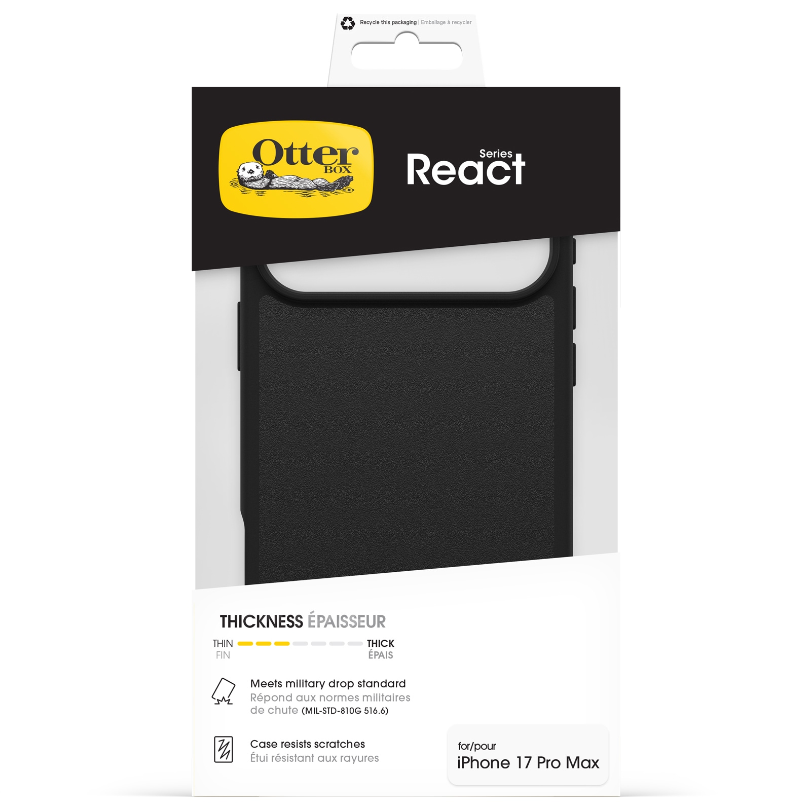 Otterbox Handyhülle »React Series für Apple iPhone 17 Pro Max« Apple iPhone 17 Pro Max Backcover, Schutzhülle, Handyschutzhülle, Case, Schutzcase, stossfest