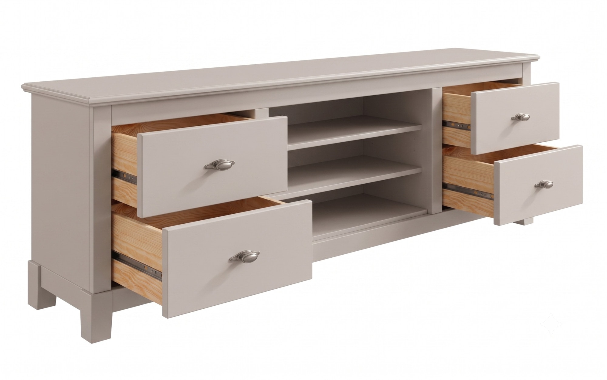 GOODproduct Table basse »Rauna, TV-Bank, TV-Kommode, Landhausstil« Largeur 200 cm, bois massif certifié FSC®, pin