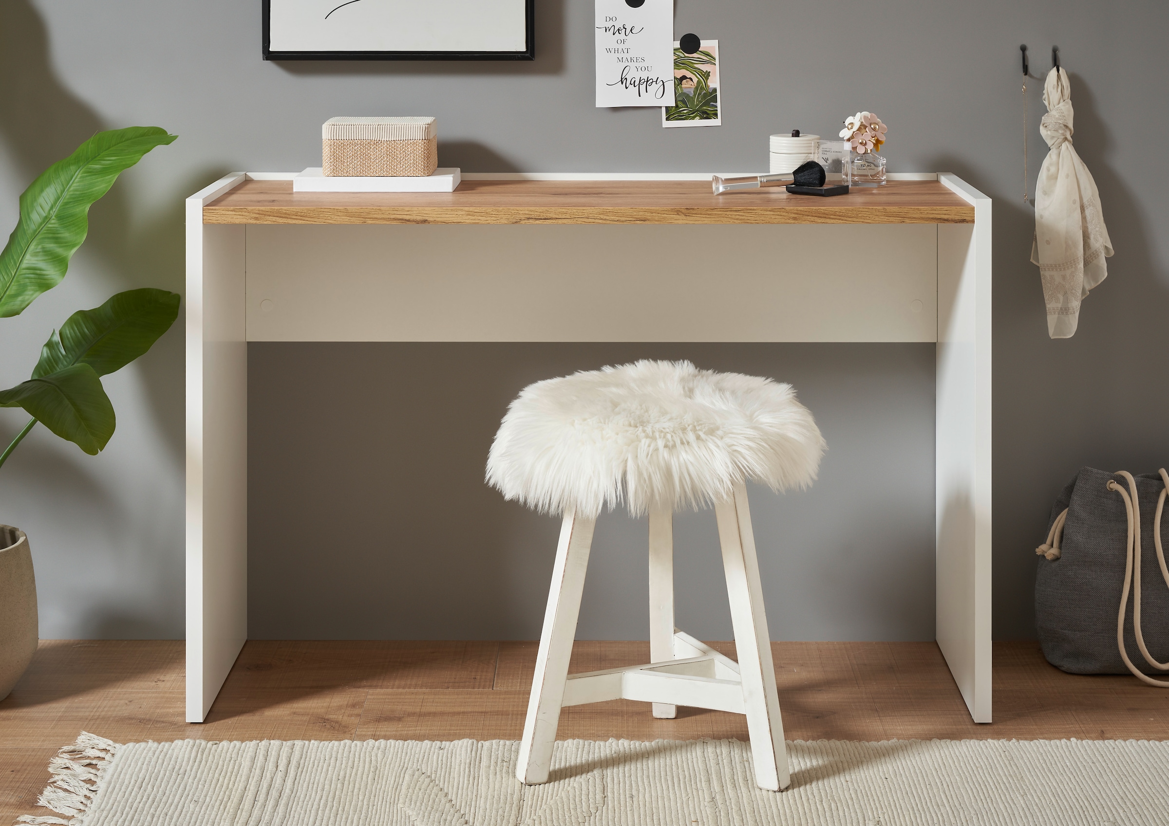 INOSIGN Konsole »CiTY/GiRON, Konsolentisch, Schminktisch, Schreibtisch, Beistelltisch« in zwei Farben erhältlich, abgesenkte Tischplatte