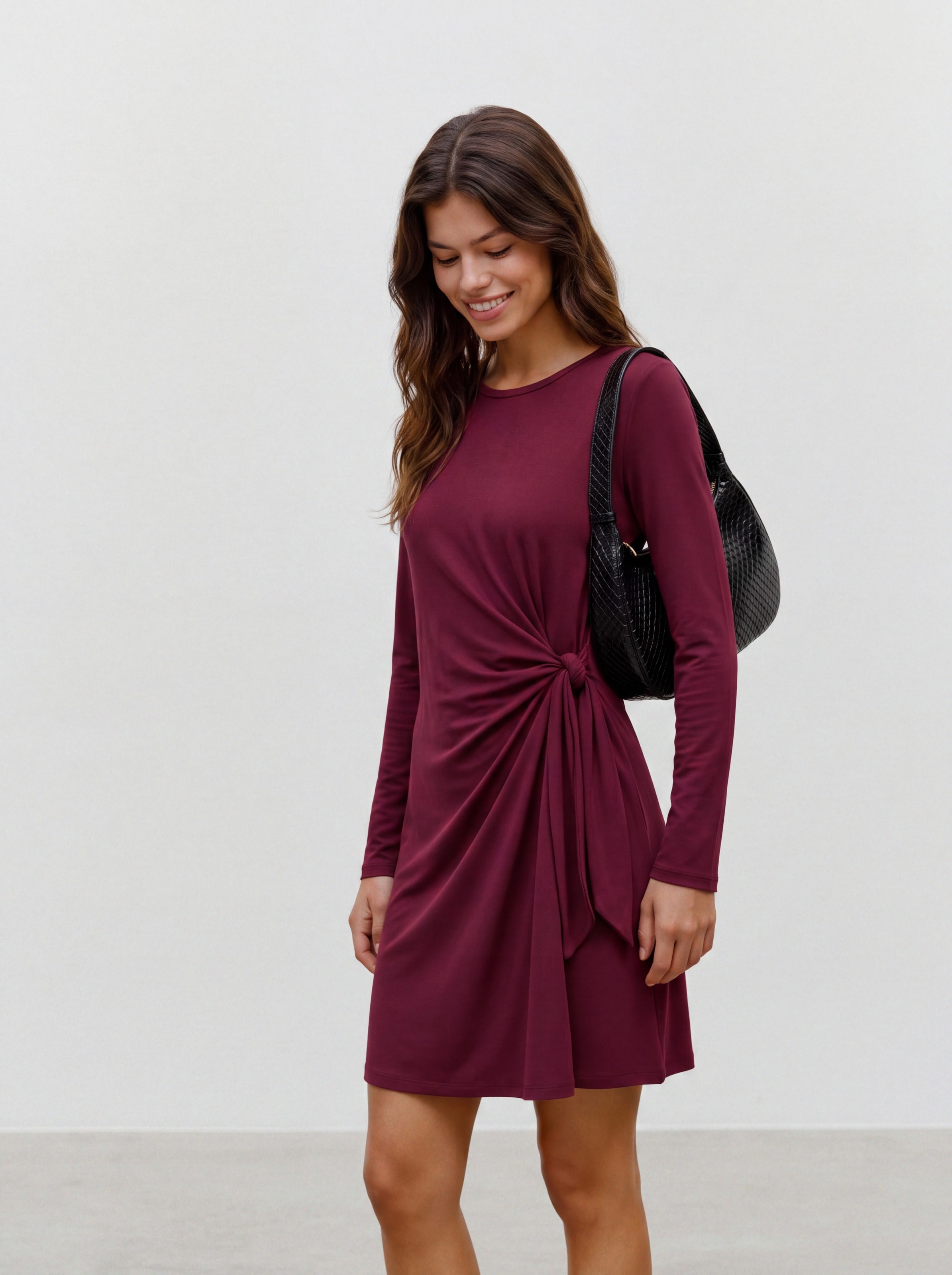 Image of Vero Moda Minikleid "VMJILL LS DRESS JRS NOOS" Materialmix, regular fit