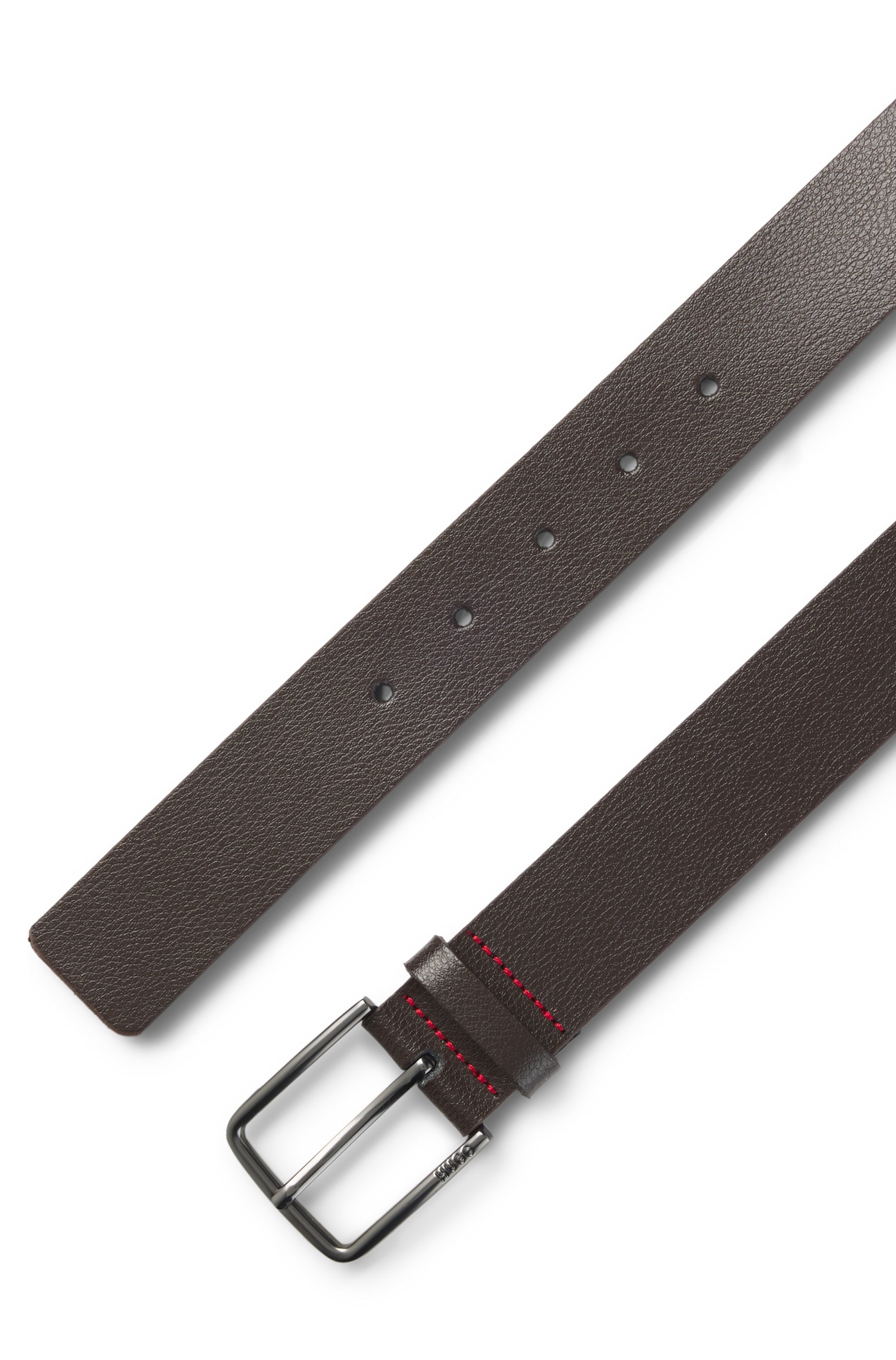 HUGO Ceinture en cuir »Gerik-Lam Sz35« mit polierter Schliesse