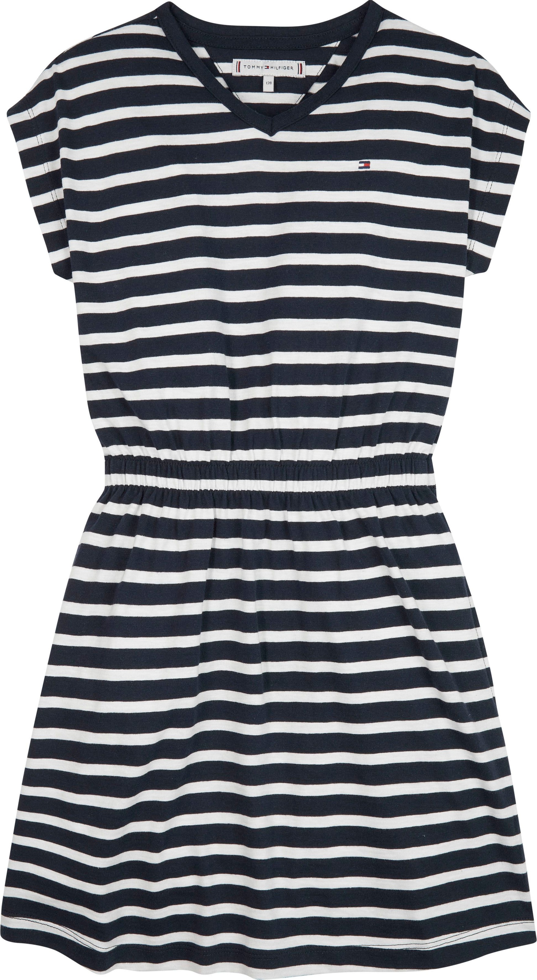 Tommy Hilfiger Minikleid »BRETON STRIPE V-NK DRESS«, mit Gummizug an der Taille kaufen