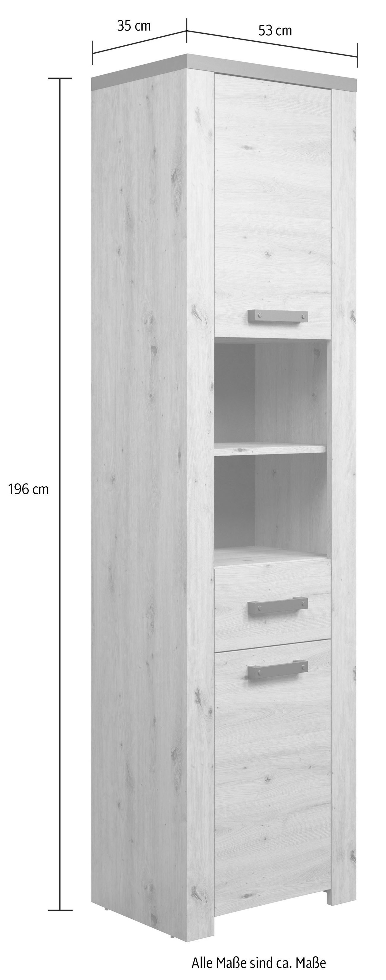 welltime Armoire haute »Ambres« 1 cuis tlg. armoire haute avec fonction soft-close - (L/P/H) 53/35/196 cm