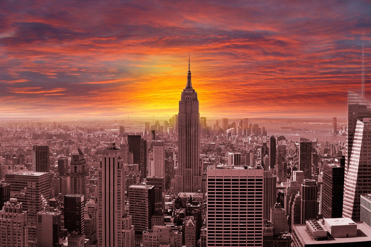 Image of Papermoon Fototapete "New York bei Sonnenuntergang"