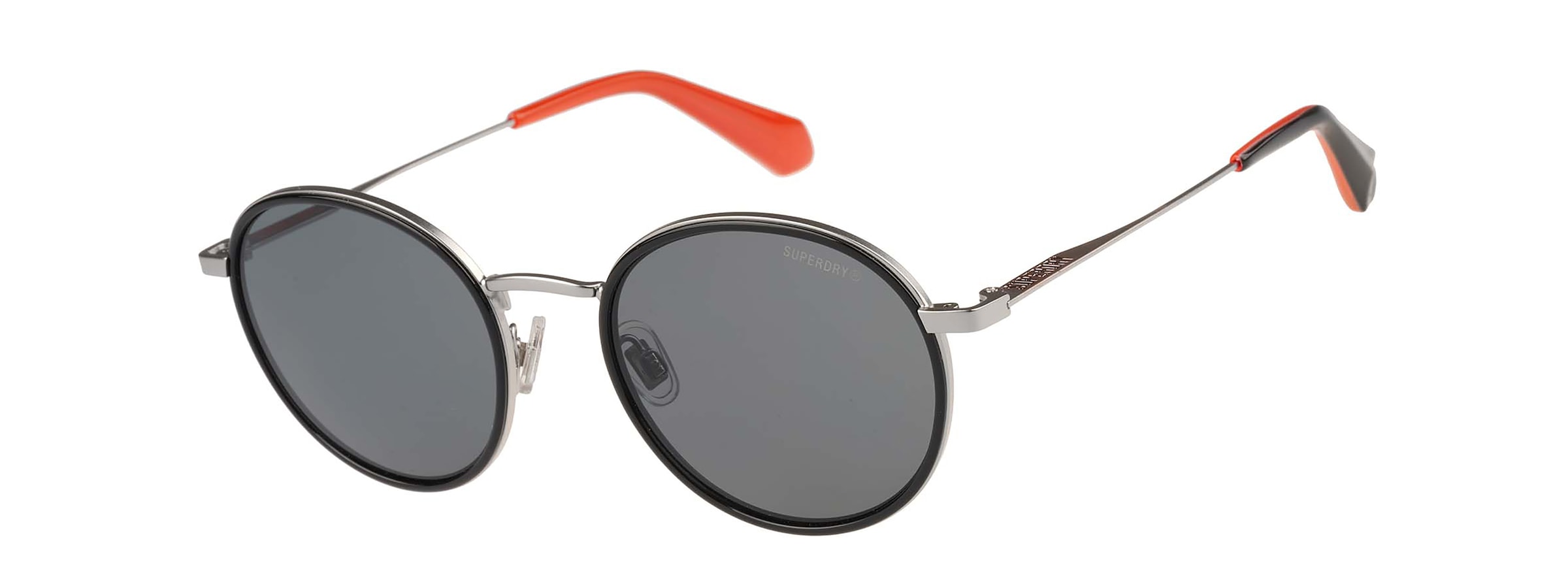 Image of Superdry Sonnenbrille "Modell 995063" Form Rund, Logoschriftzug auf Bügel, Kombifassung