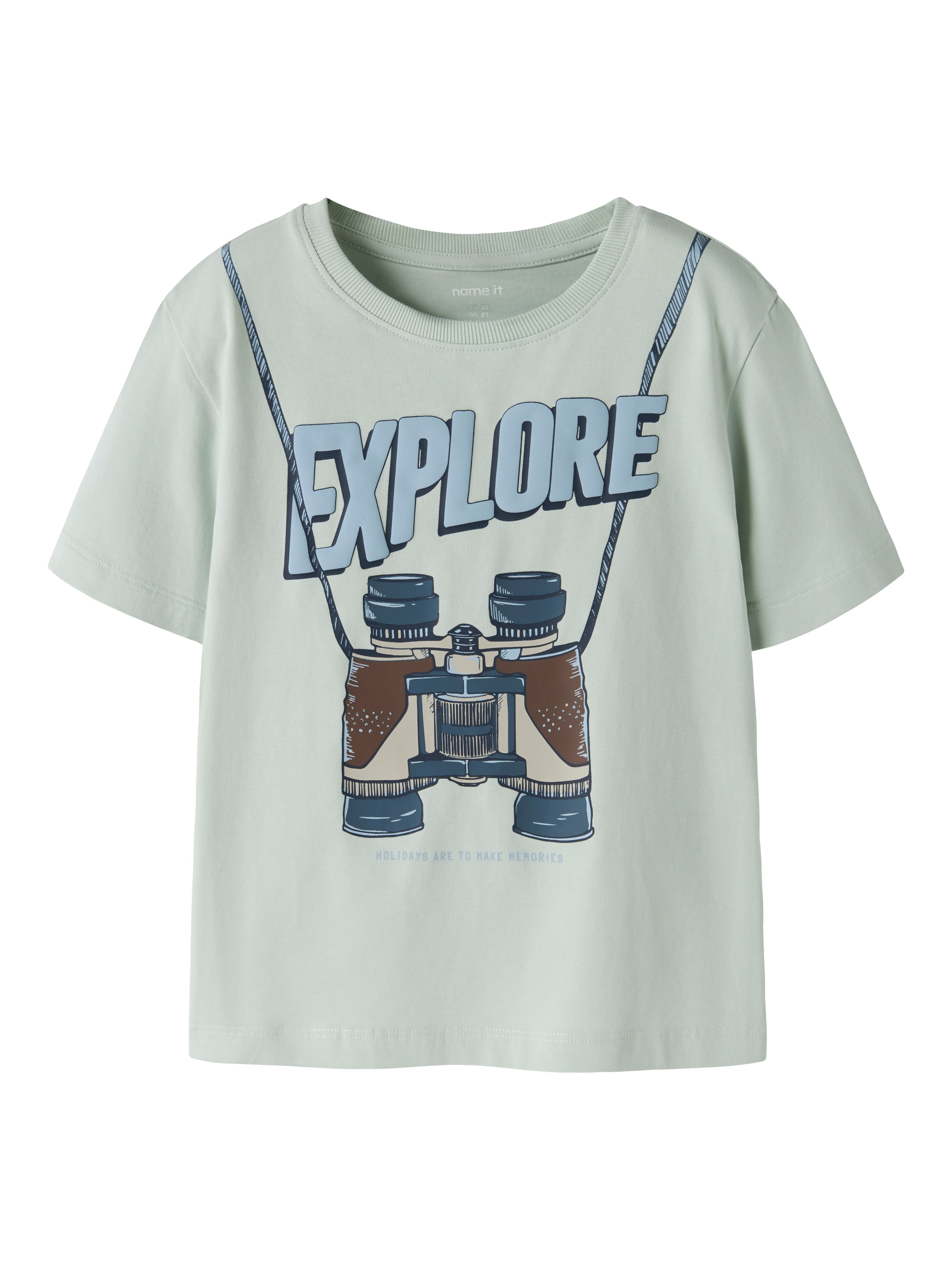 Image of Name It T-Shirt "NMMHOLLI SS NREG TOP BOX" Baumwollmischung, regular fit