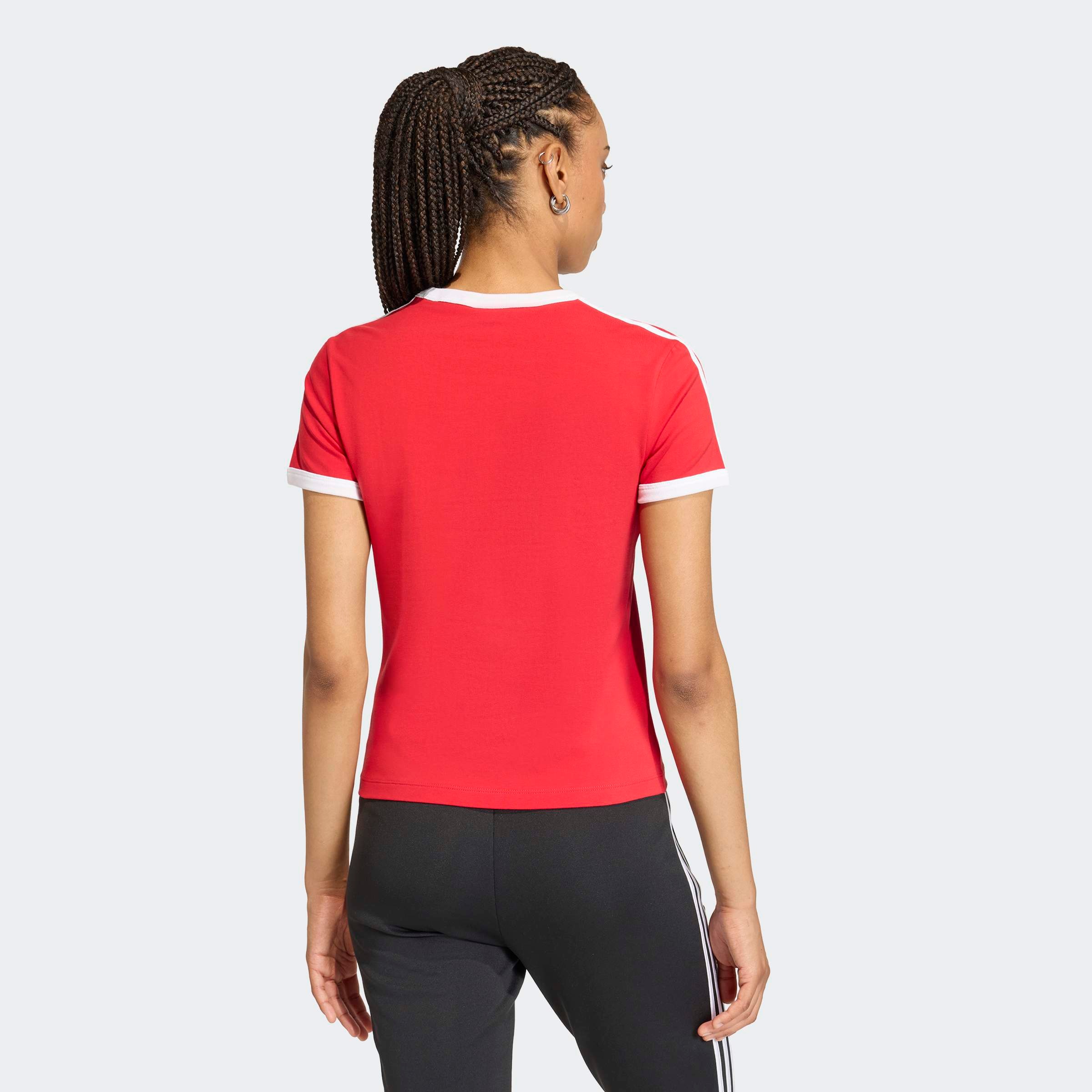 adidas Originals T-Shirt »3-STREIFEN SCHMAL GESCHNITTEN« sanft anliegende Passform, ohne Verschluss, für sportlichen Look