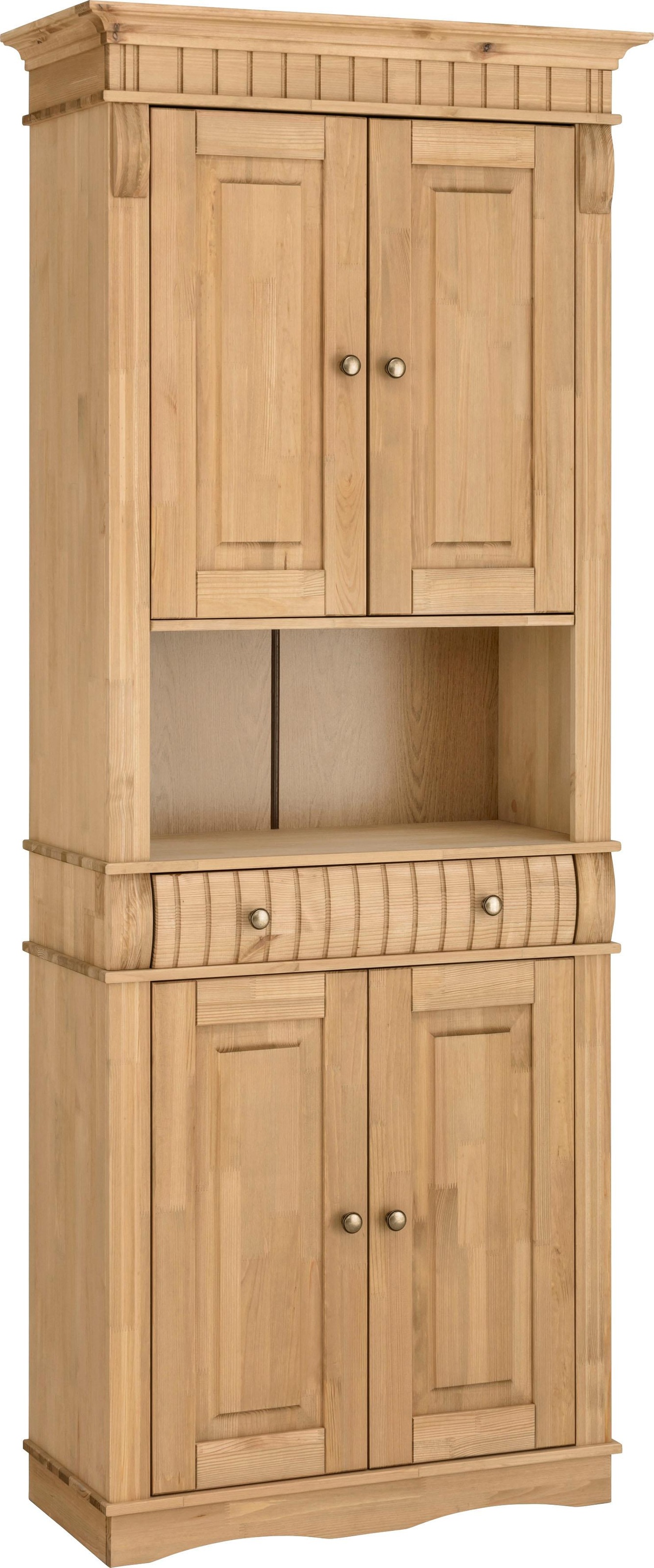 Image of Home affaire Hochschrank »Teresa«, Breite 80,5 cm, mit 4 Türen, 1 Schublade & 1 offenes Fach bei Ackermann Versand Schweiz