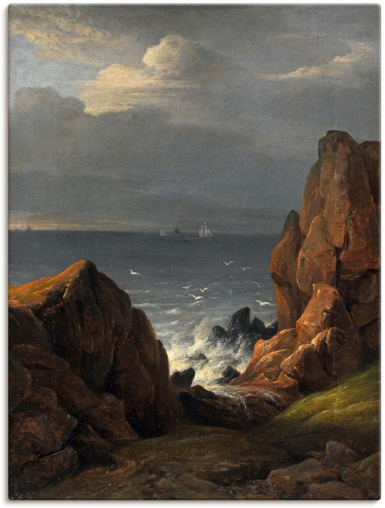 Image of Artland Wandbild »Küste bei Kullen. 1828«, Küste, (1 St.), in vielen Grössen & Produktarten -Leinwandbild, Poster, Wandaufkleber / Wandtattoo auch für Badezimmer geeignet bei Ackermann Versand Schweiz