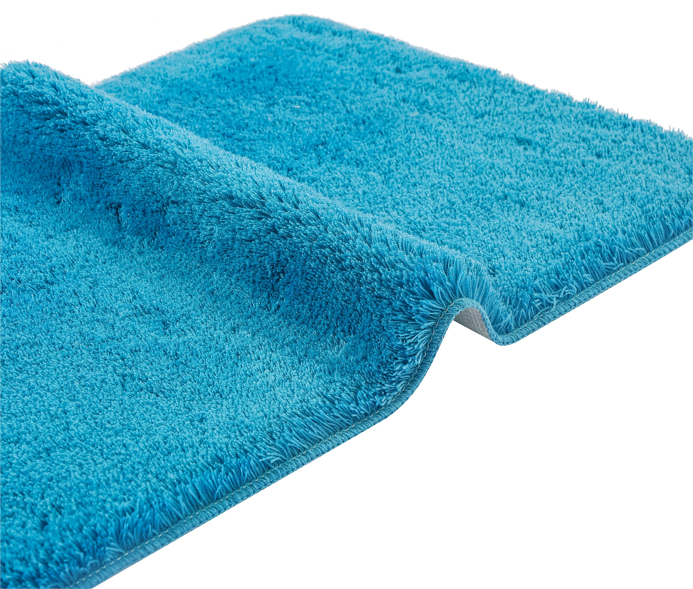 my home Badematte »Merida, Badvorleger, Badezimmer Teppich« Höhe 32 mm rutschhemmend beschichtet fussbodenheizungsgeeignet | schnell trocknend | strapazierfähig Badteppich, Uni Farben, rechteckig, rund & als 2-tlg. Set erhältlich