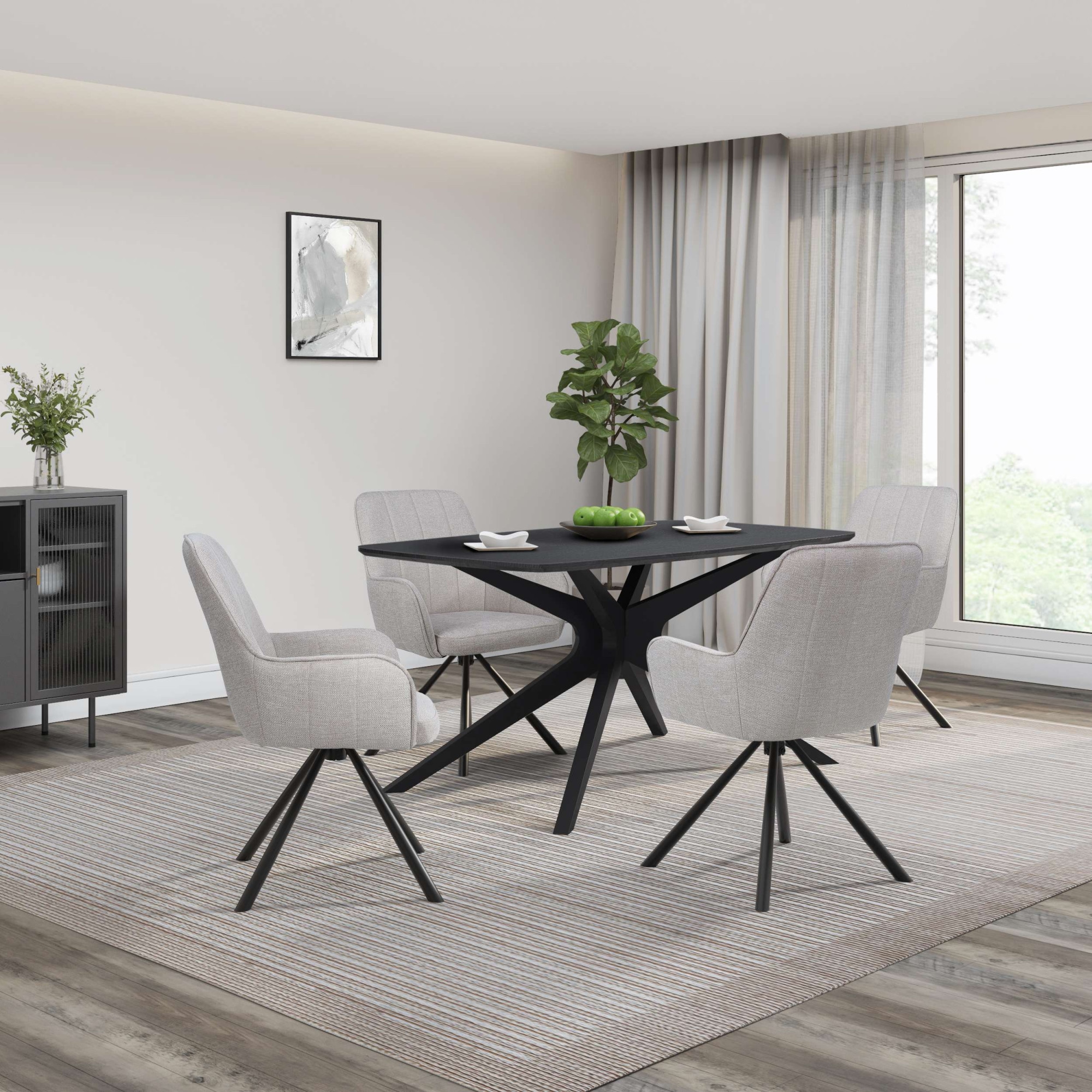 GOODproduct Chaise de salle à manger »Flaurent« () 2 cuisgepolsterte Rückenlehne, Armlehne und Sitzfläche, Sitzhöhe 50 cm