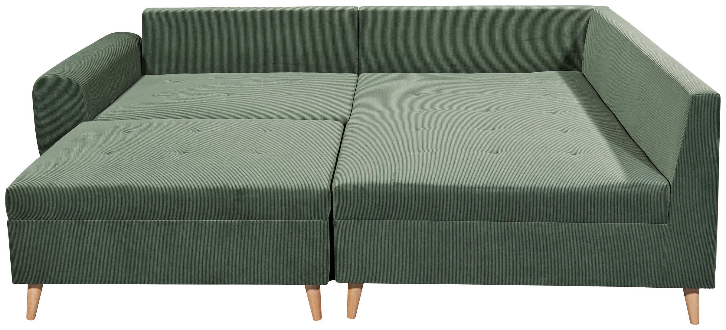 ED EXCITING DESIGN Canapé d'angle »Calanda L-Form« mit Hocker & 3 Zierkissen