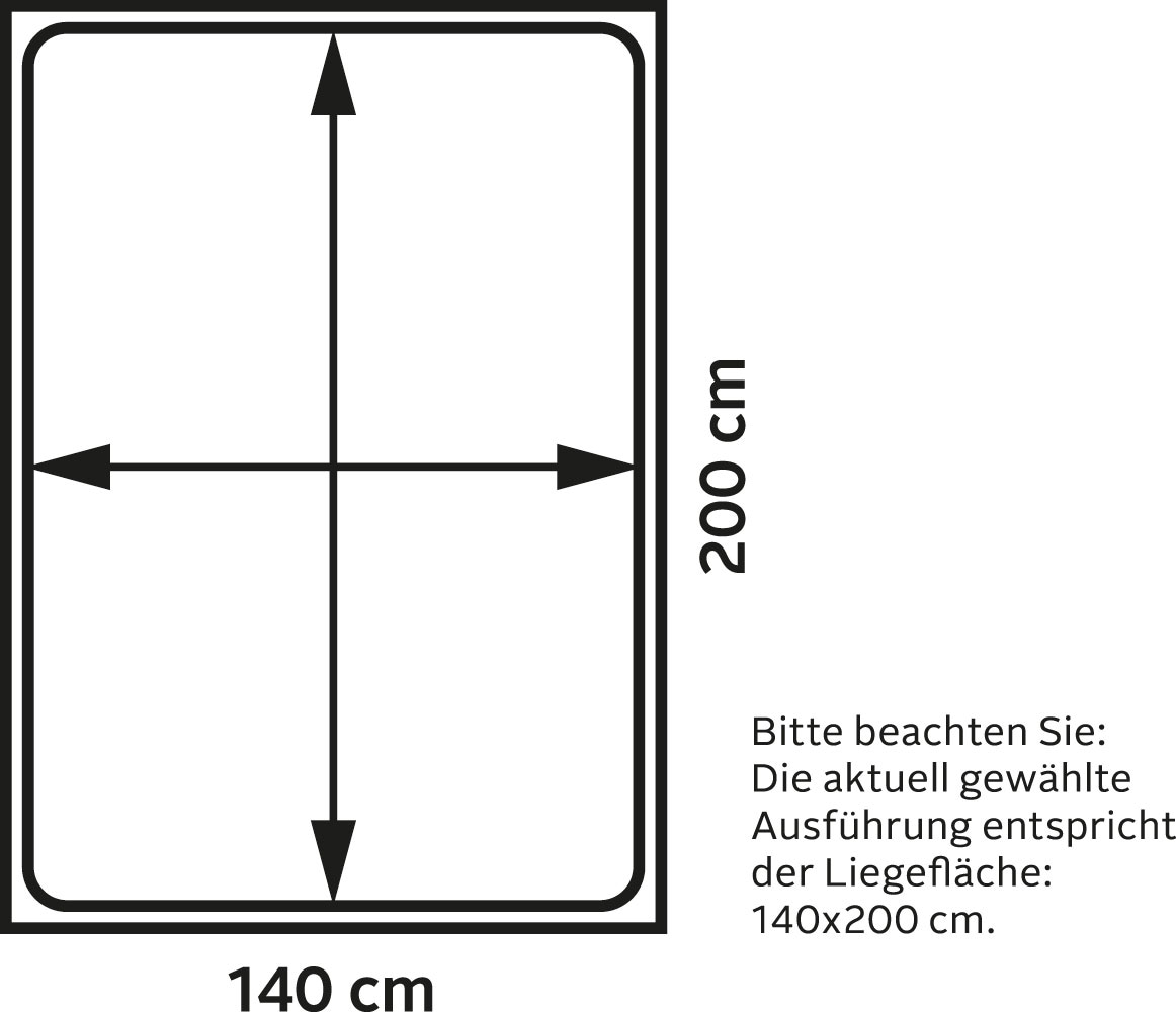 Westfalia Schlafkomfort Polsterbett, mit Bettkasten und Tagesdecke