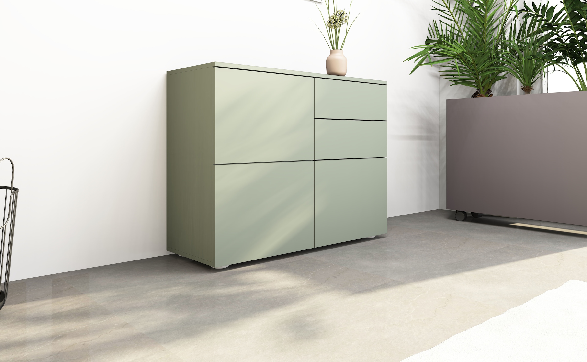 borchardt Möbel Kommode »Rova, Sideboard Breite 93 cm« Push-To-Open, verstellbare Einlegeböden, viel Stauraum, Breite 93cm