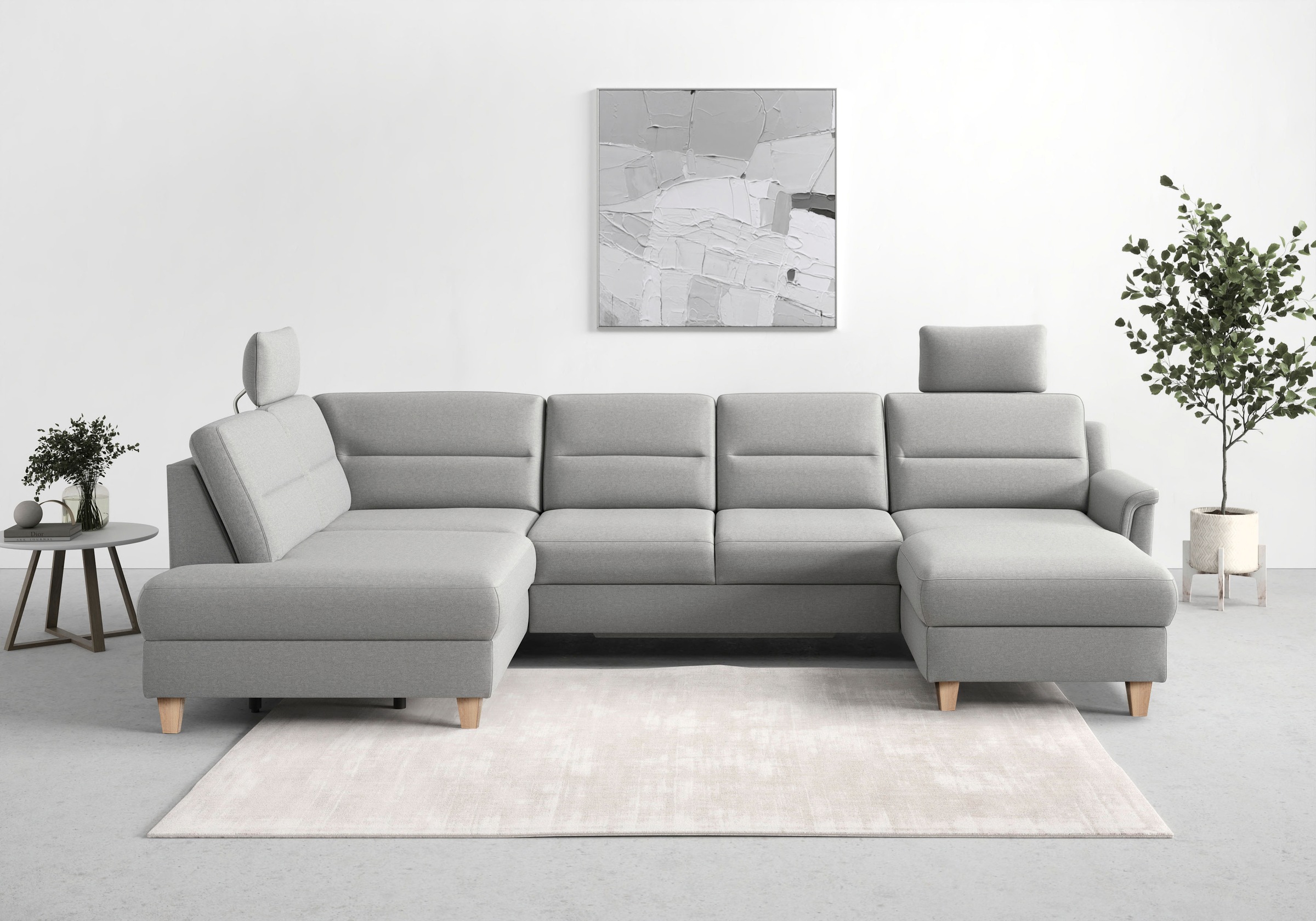 sit&more Wohnlandschaft »Farö U-Form«, inklusive Federkern, wahlweise mit Bettfunktion und Bettkasten
