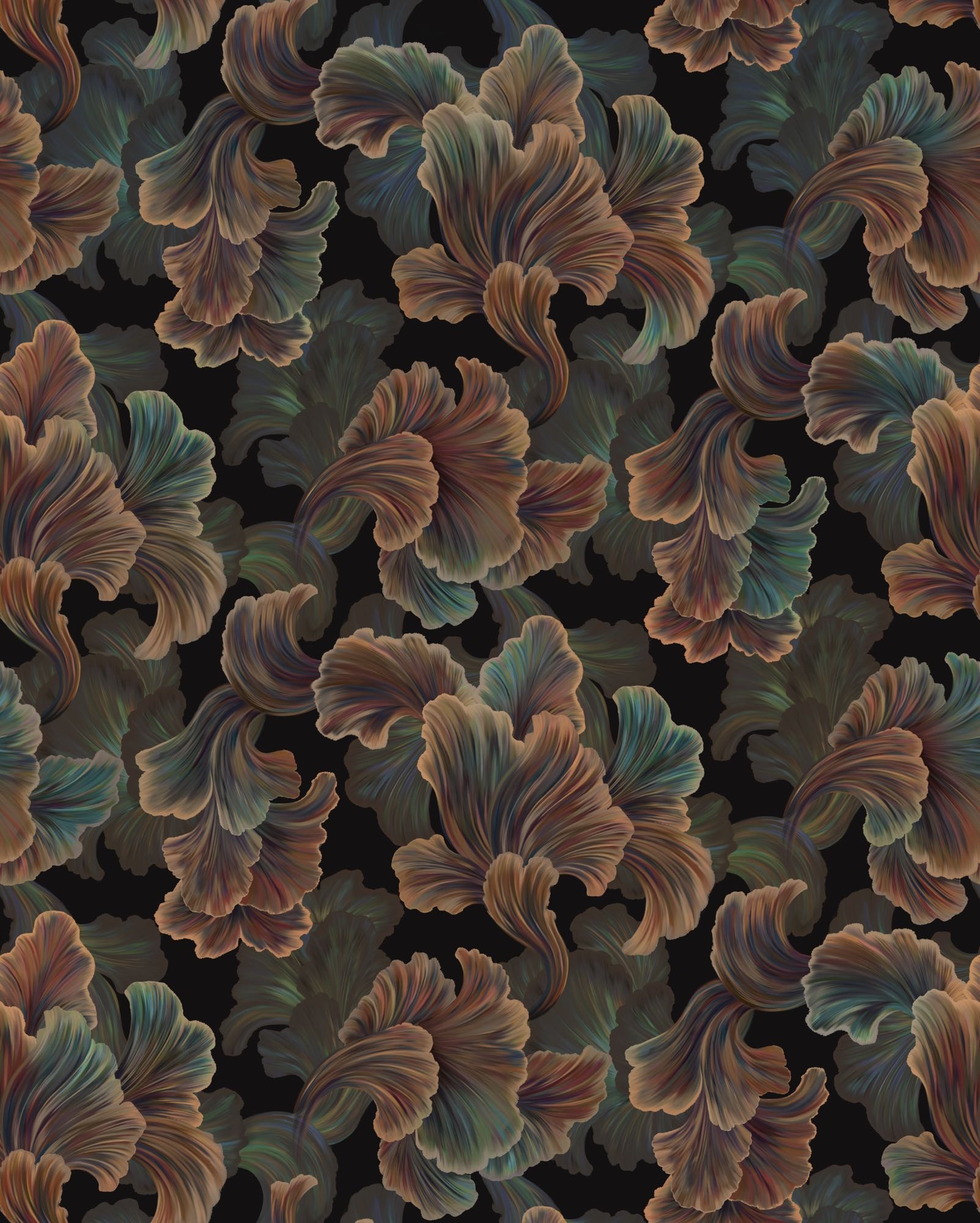 Komar Fototapete »Vlies Fototapete - Night Blossoms - Grösse 200 x 250 cm« Motiv | bedruckt glatt