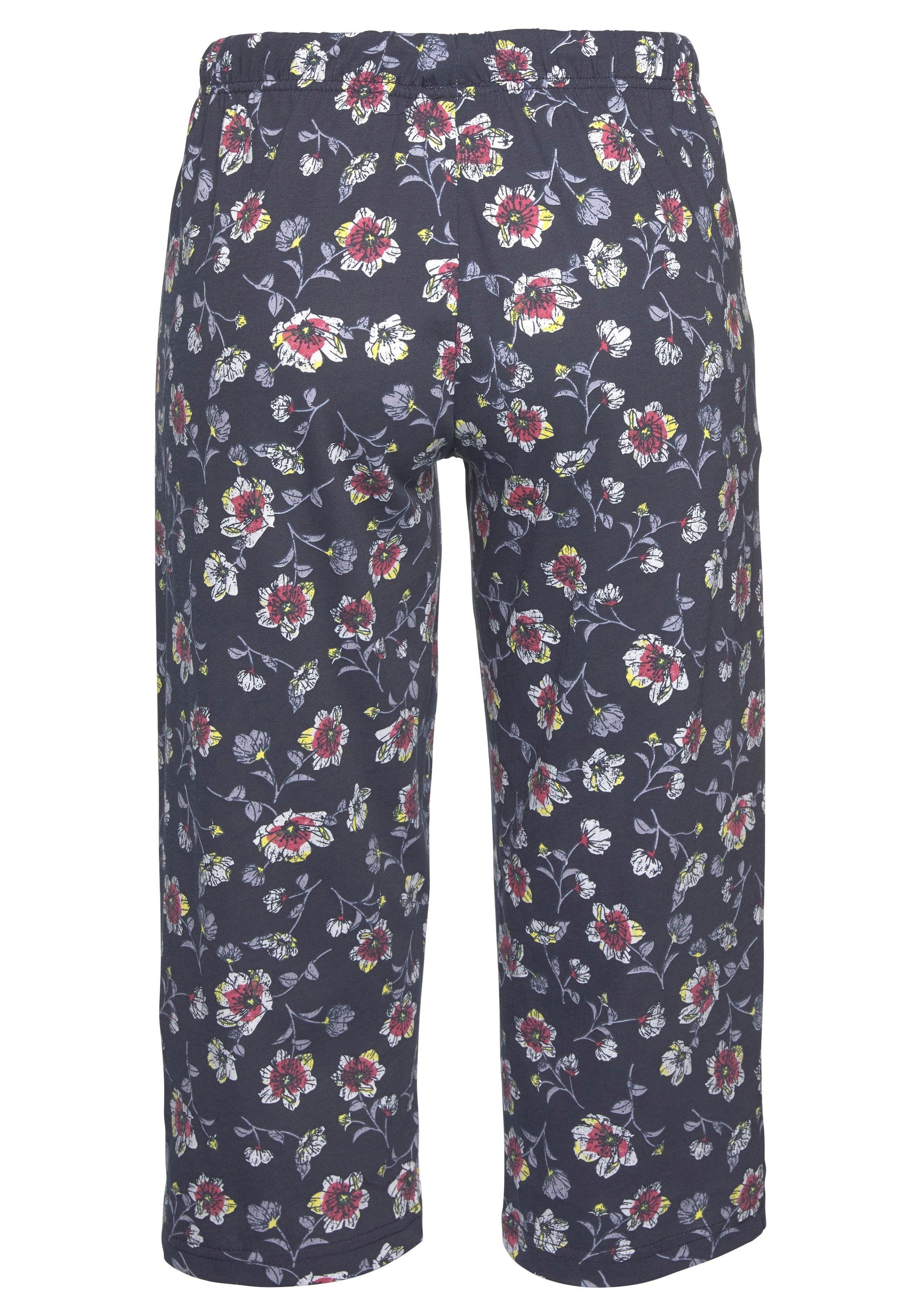 Vivance Dreams Capri-Pyjama, (2 tlg.), mit gemusterter Schlafhose