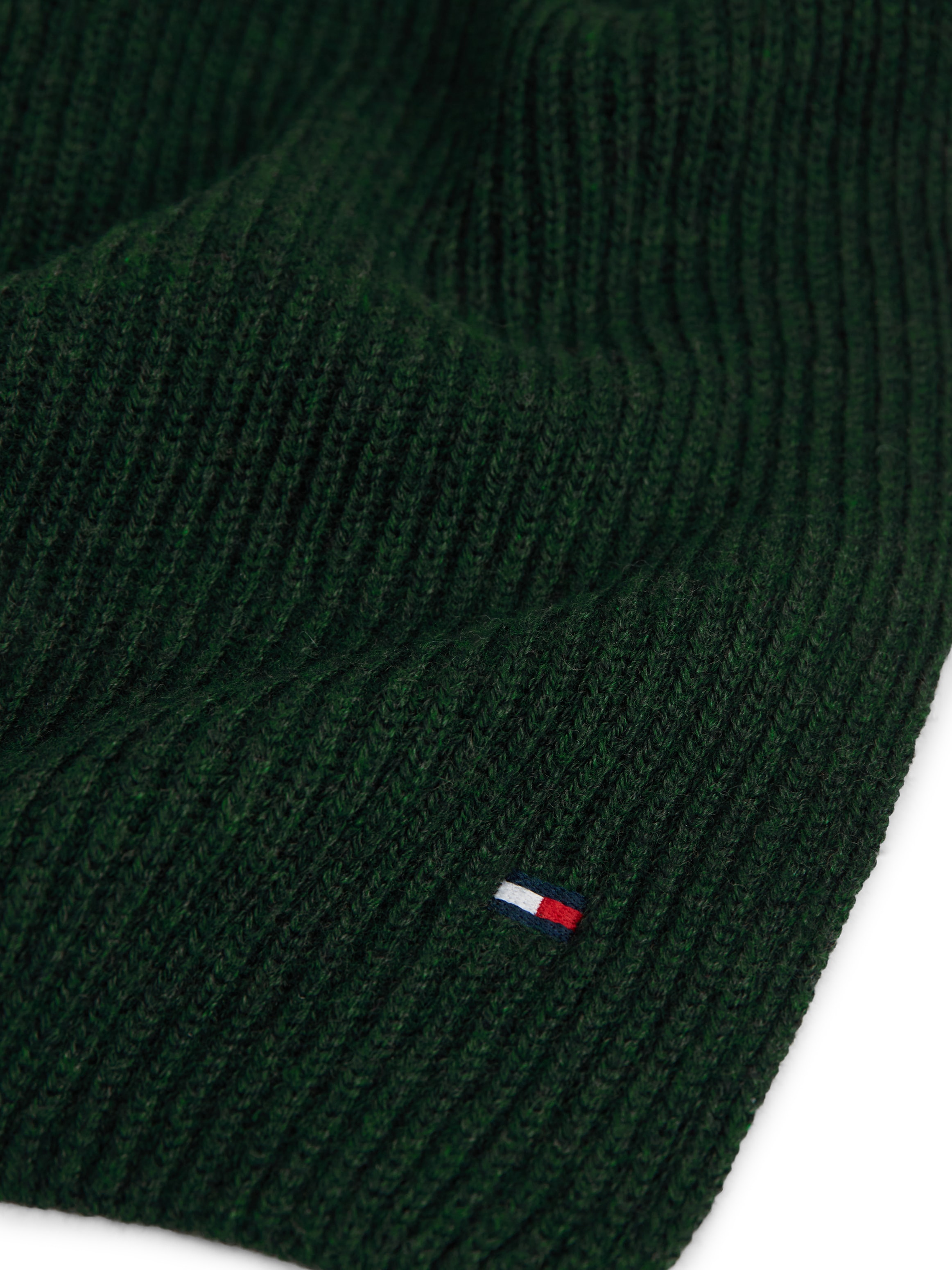 Tommy Hilfiger Strickschal »TH FLAG PIMA COTTON CASH SCARF« mit Logostickerei, mit Kaschmiranteil Unisex