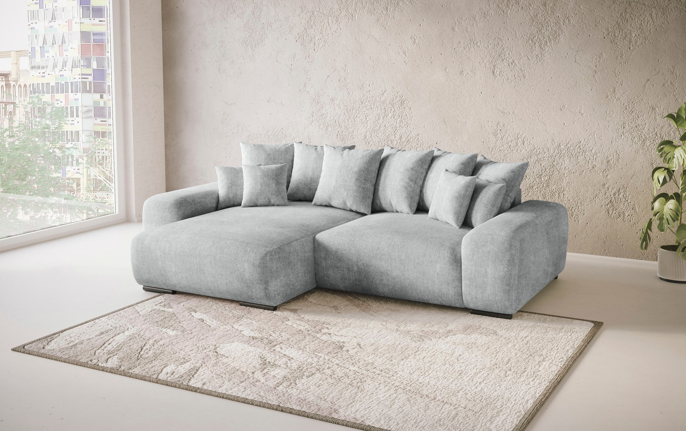 Mr. Couch Ecksofa »Sundance L-Form«, Dauerschläfer mit EasyBett-Schlaffunktion, Bettkasten