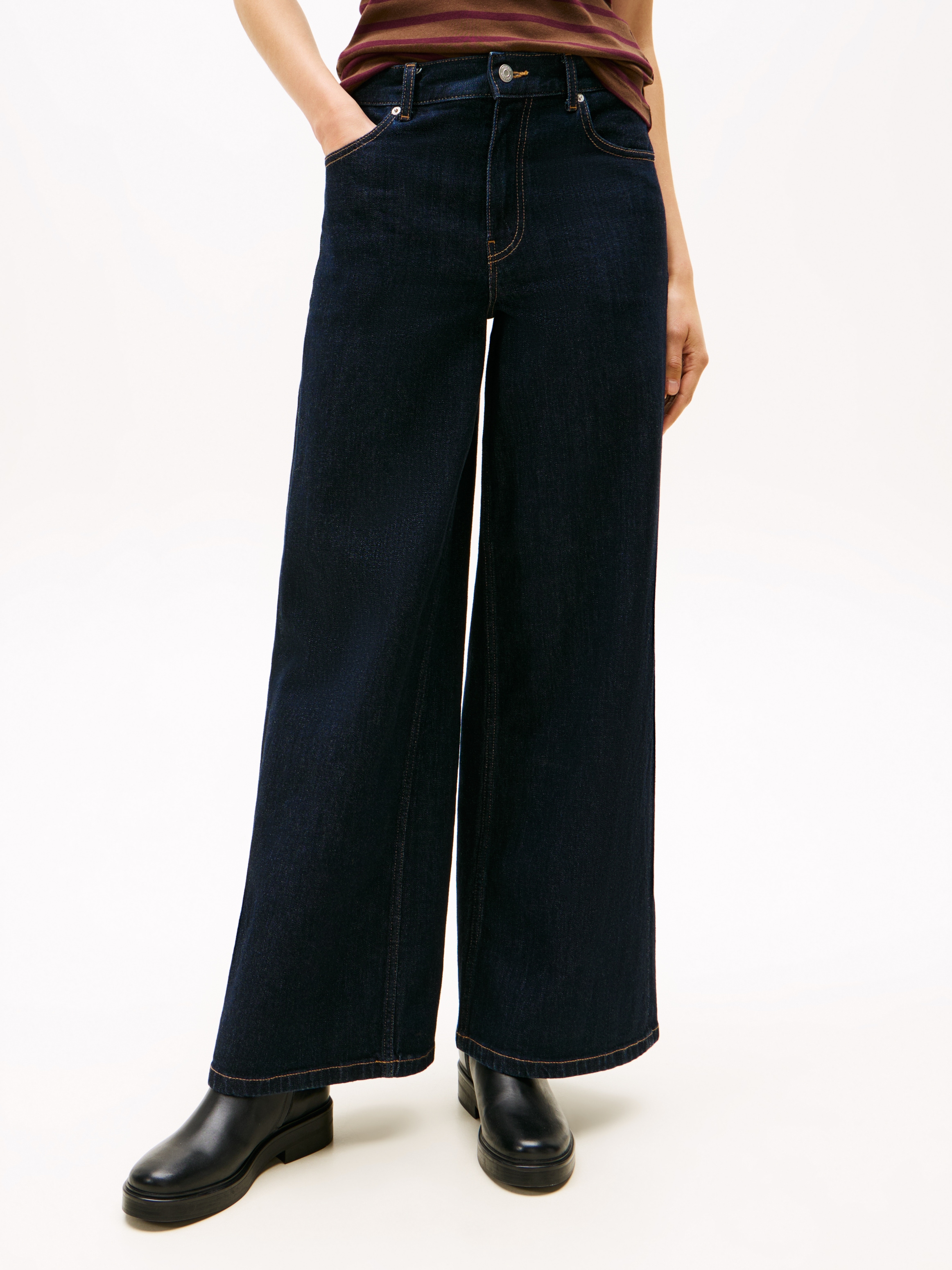Image of Tommy Hilfiger High-waist-Jeans "DNM RINSE 70s WIDE LEG HW"