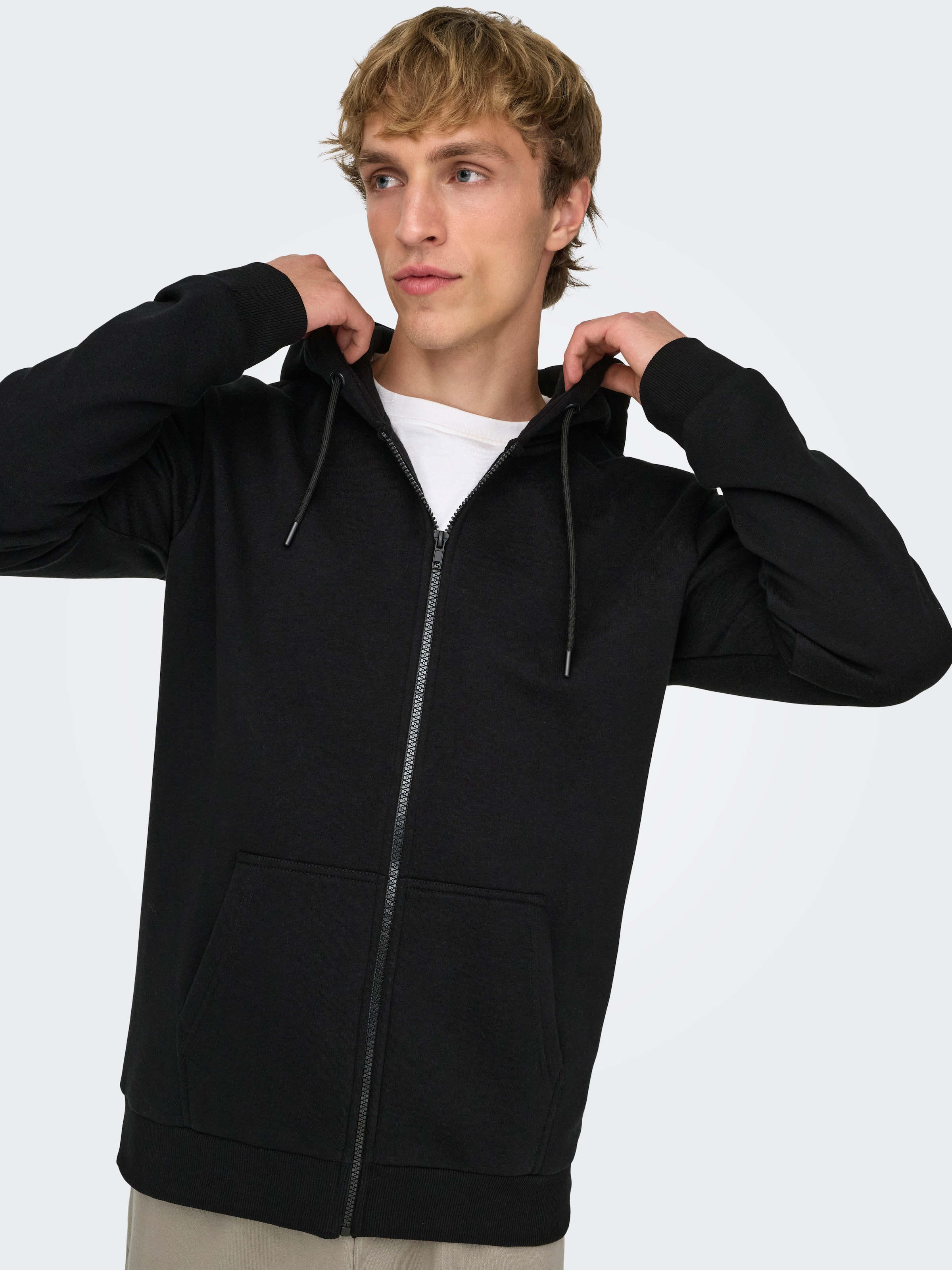 ONLY & SONS Sweat à capuche »CERES LIFE ZIP THR. HOODIE SWEAT«