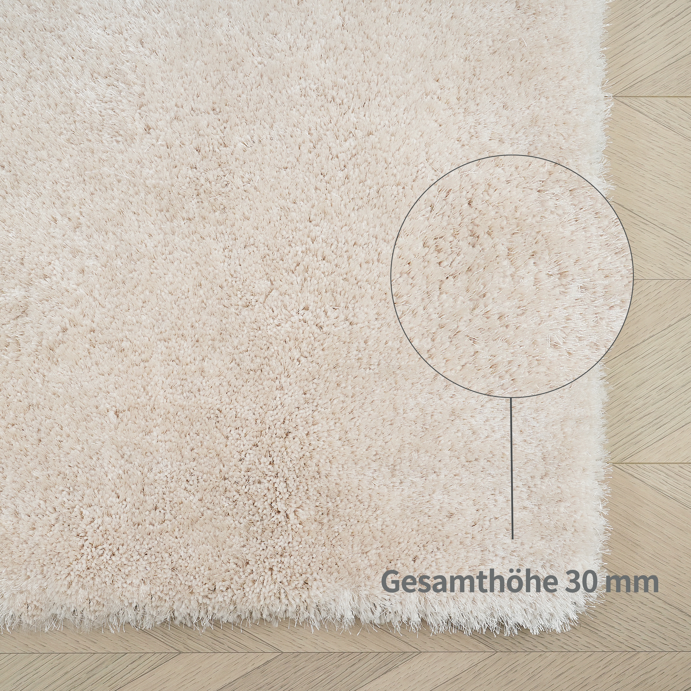 Bruno Banani Teppich »Dana Teppich, besonders weich und kuschelig, Kundenliebling«, rechteckig, 30 mm Höhe, uni, Mikrofaser Teppiche, Wohnzimmer, Schlafzimmer, Esszimmer