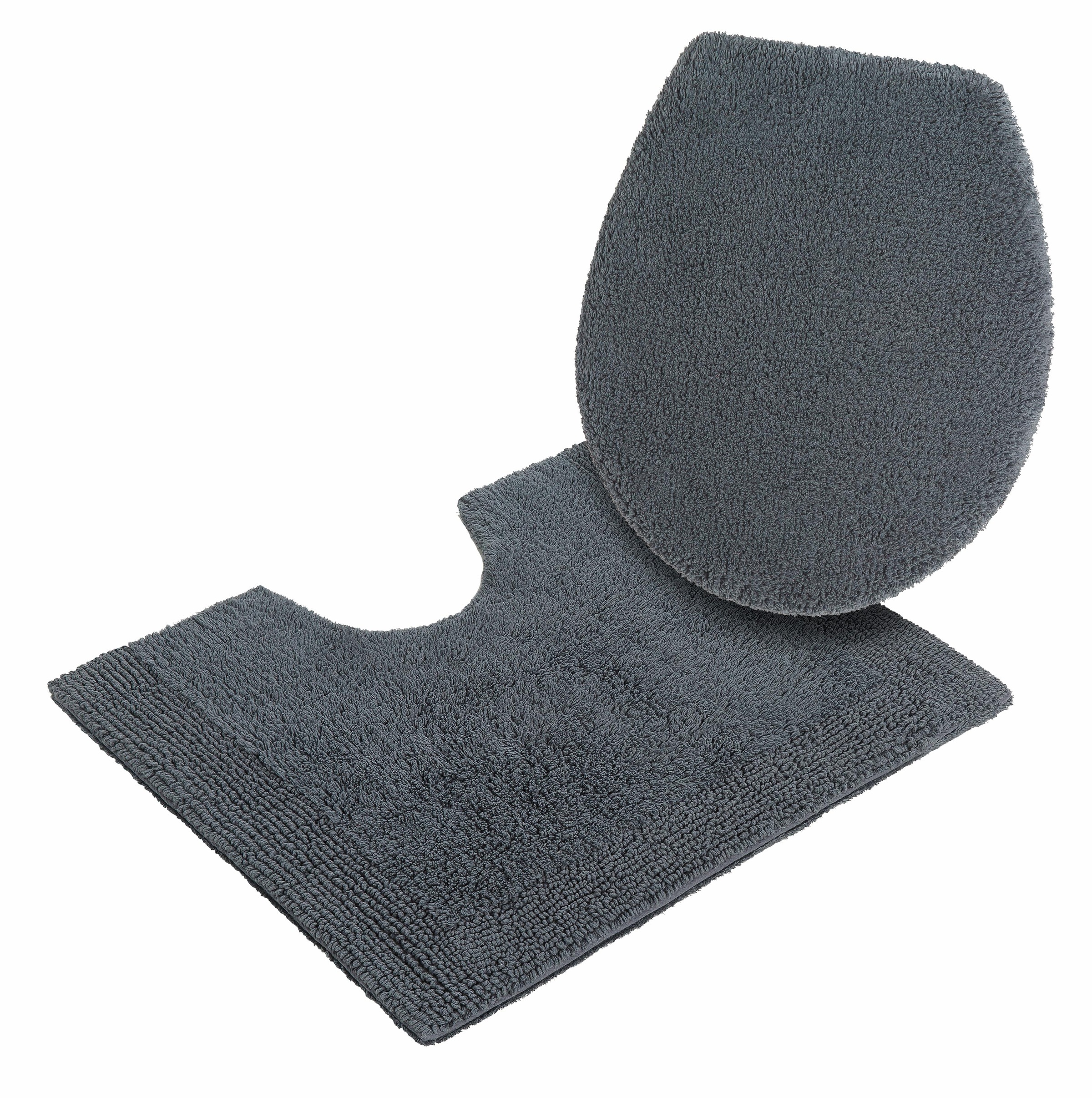 my home Badematte »Kapra, Badvorleger, Badezimmer Teppich«, beidseitig nutzbar-fussbodenheizungsgeeignet-strapazierfähig, mit Bordüre, Badteppich, Badematte, Baumwolle