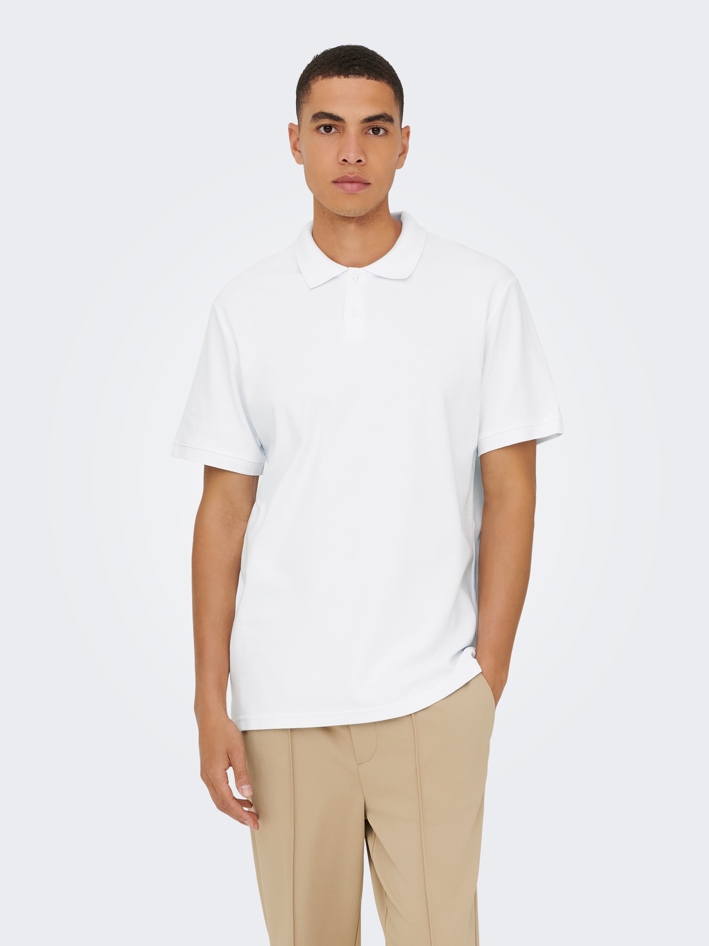 Image of ONLY & SONS Poloshirt "ONSBEN REG SS POLO SHIRT NOOS" Baumwolle, regular fit