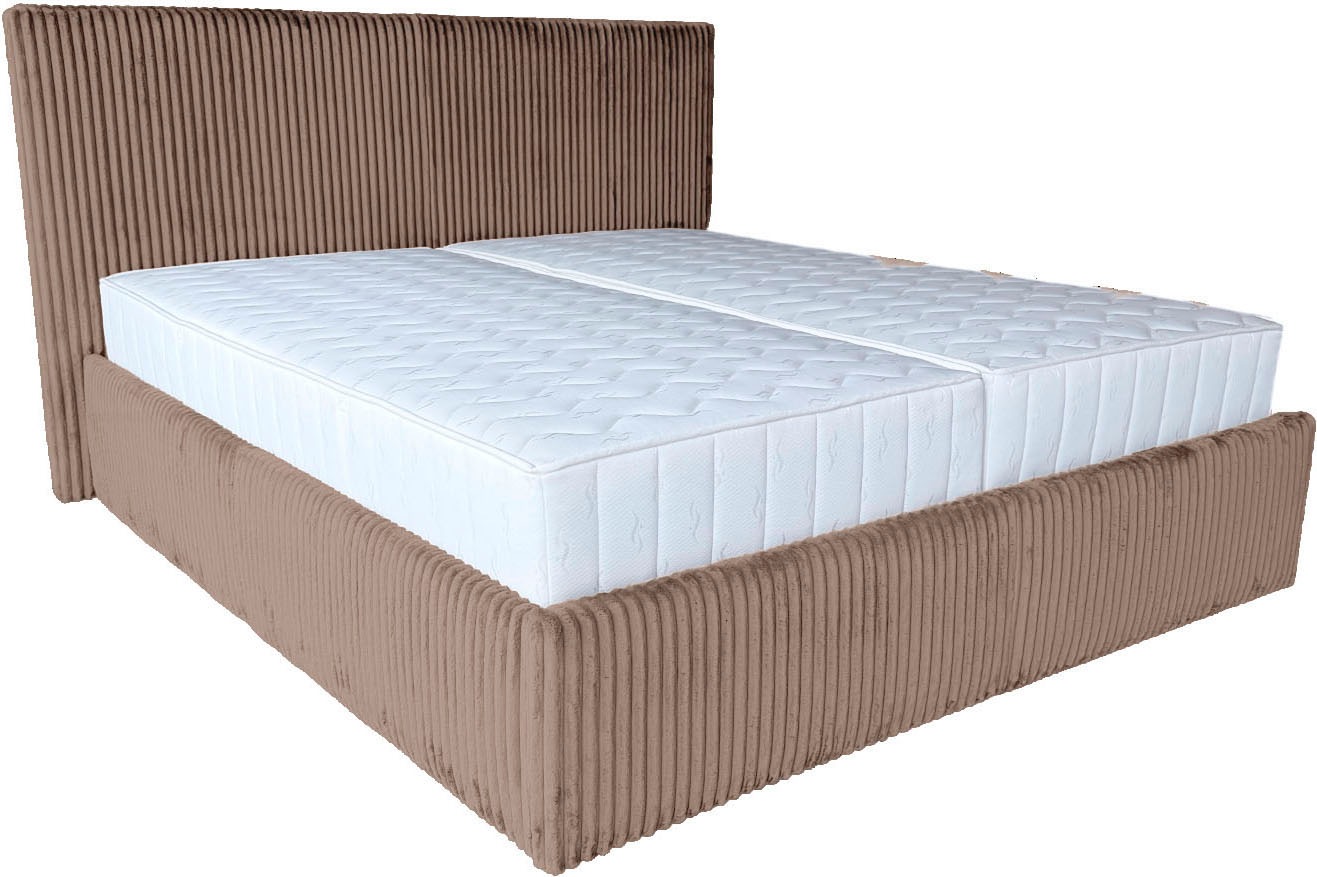 Image of GOODproduct Polsterbett "AVVRA in der Grösse 180x200 cm, mit flauschigen Breitcord bezogen" wahlweise mit Lattenrost und King-Matratze (28cm)